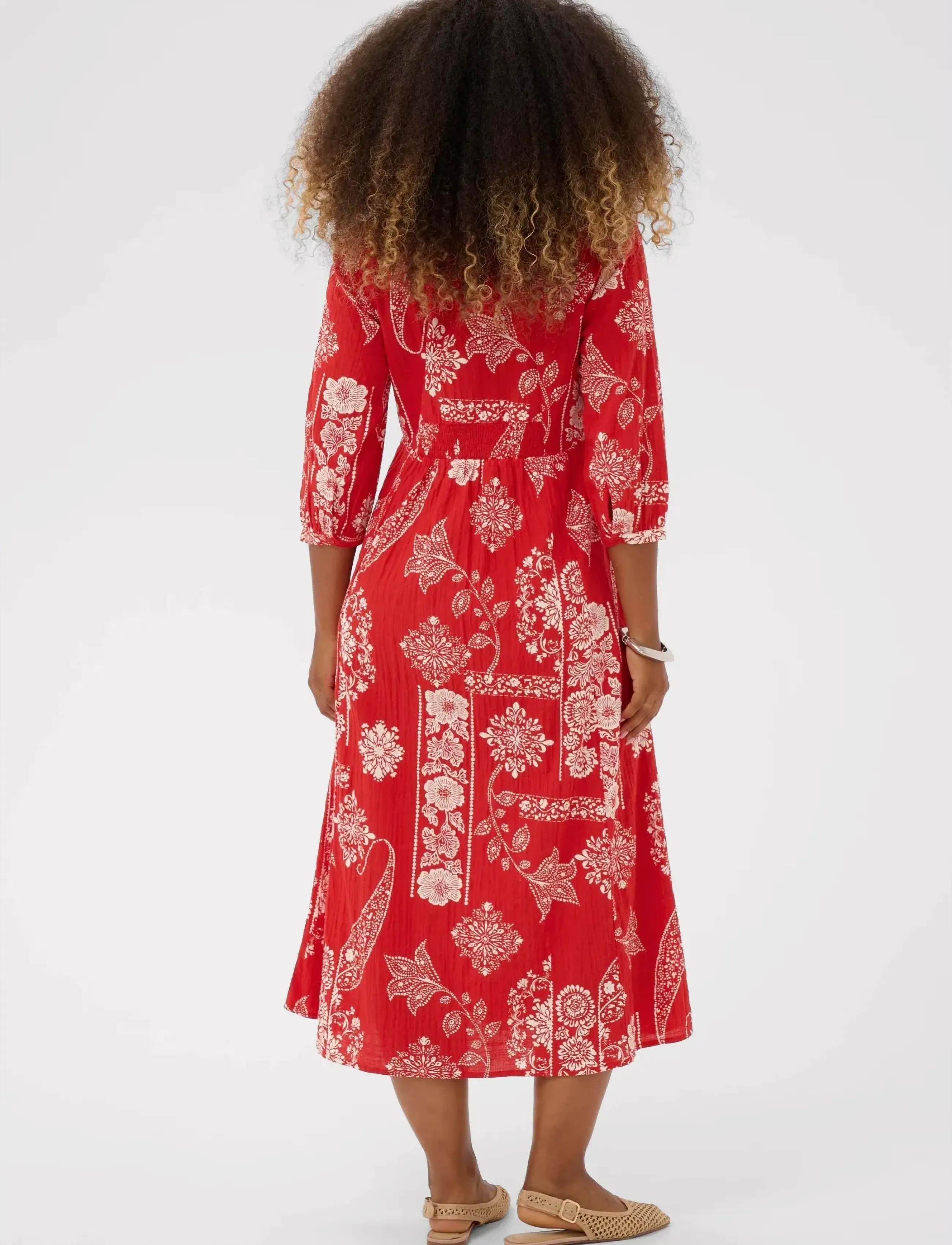 Cream - CRGianna Dress - sommerkjoler - red ethnic print - 3