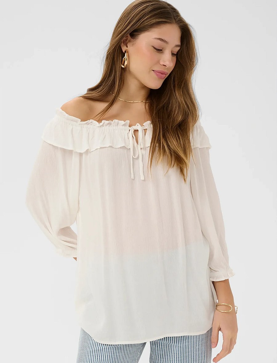 Cream - CRBonita Blouse - langærmede bluser - whisper white - 0