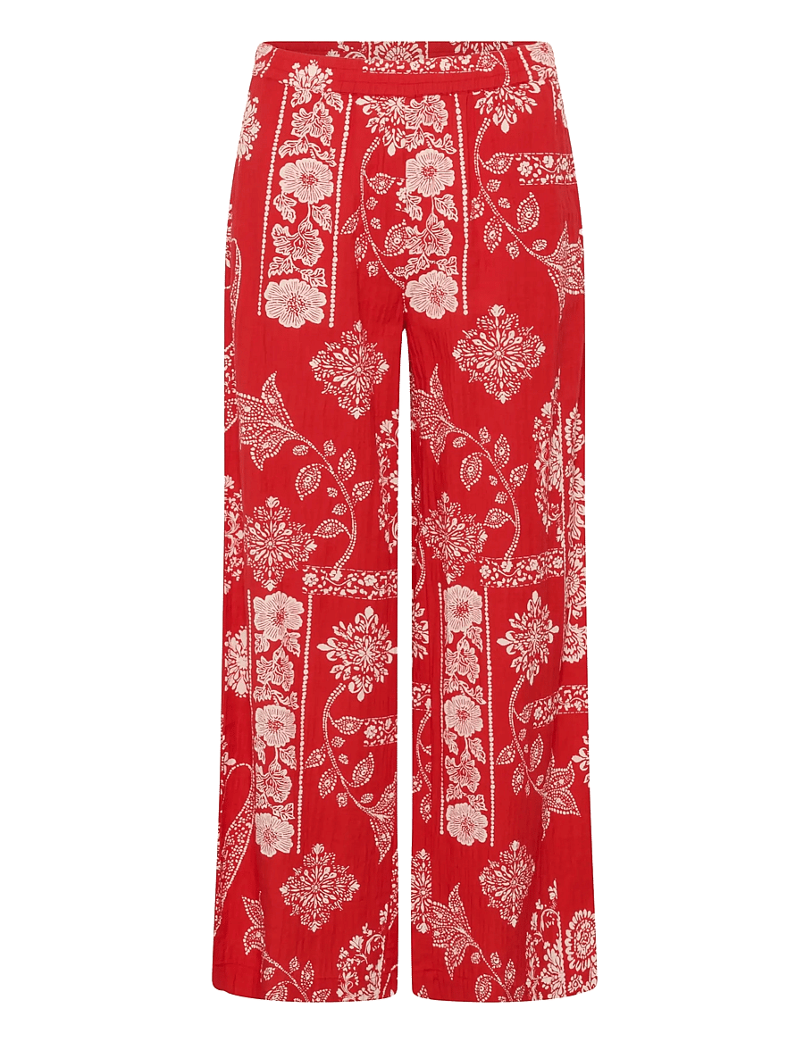 Cream - CRGianna Pant - bukser med brede ben - red ethnic print - 1