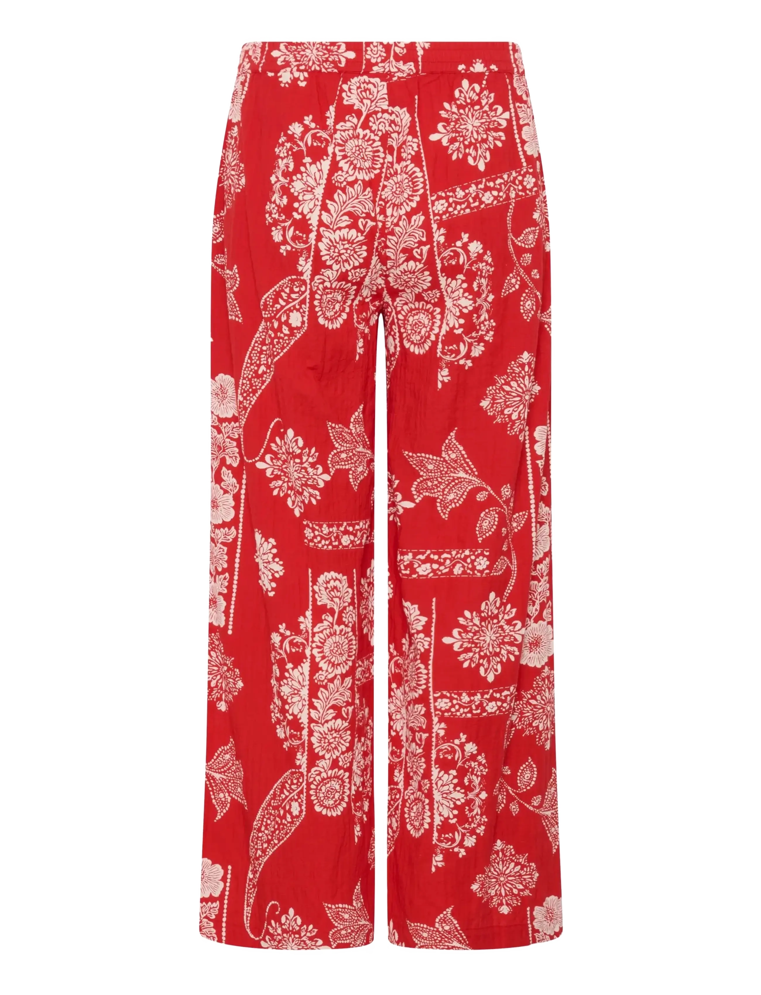 Cream - CRGianna Pant - bukser med brede ben - red ethnic print - 2