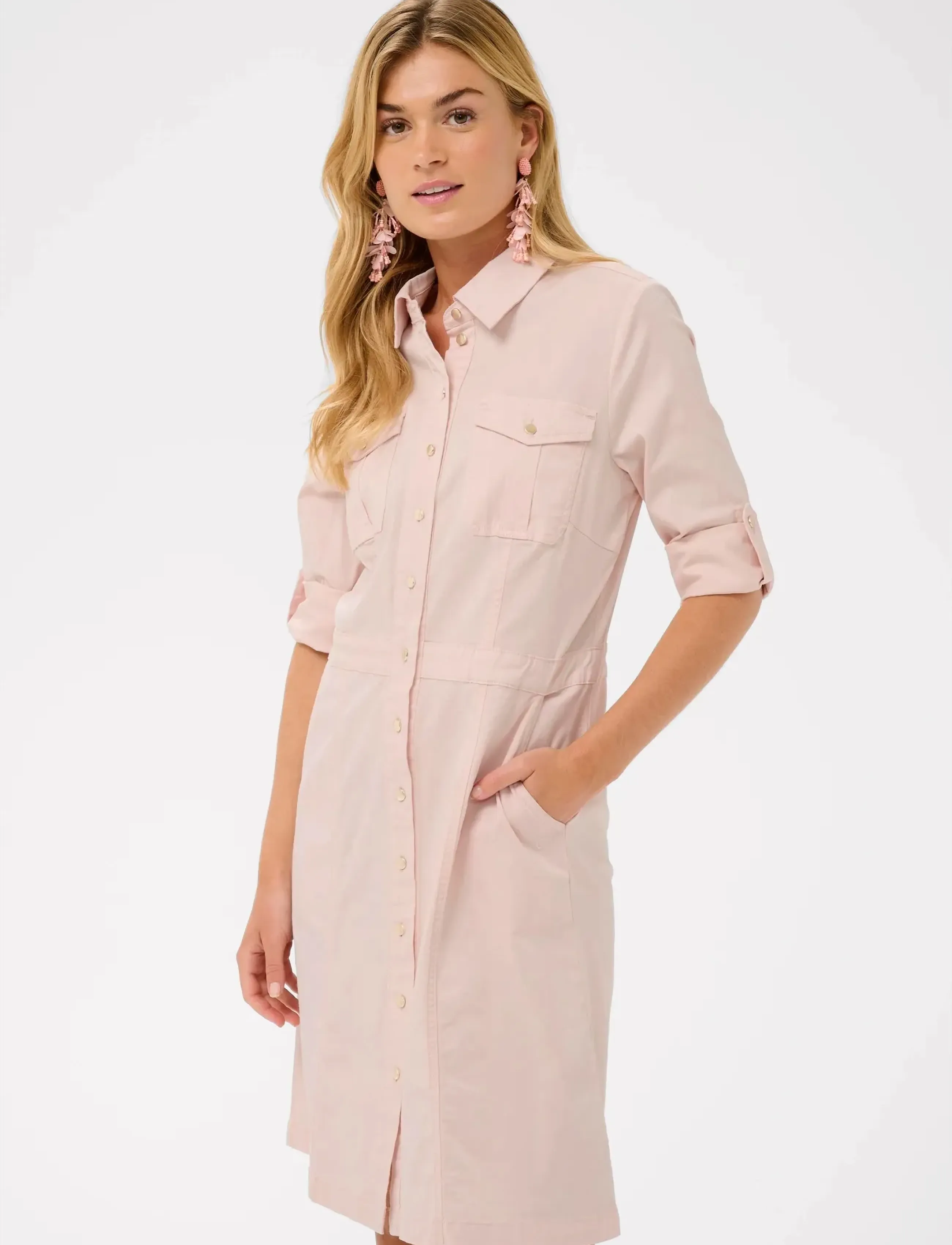 Cream Crottilie Dress, 44, Dresses, Rosa - Shirt Frauen