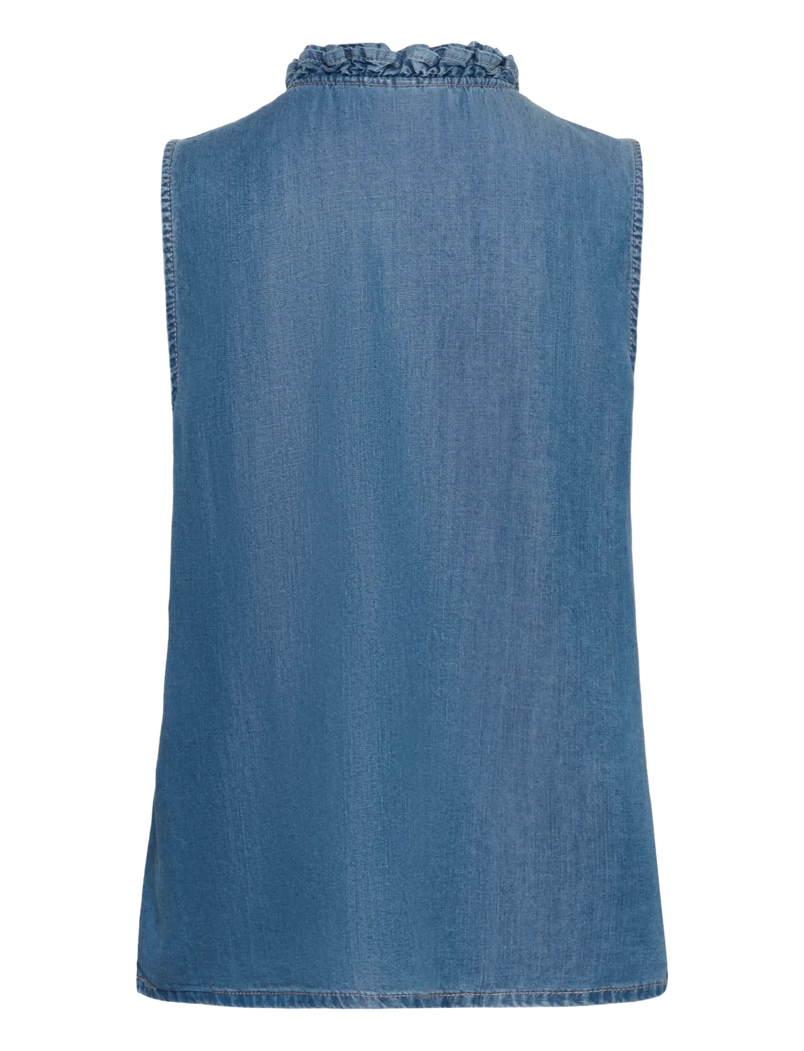 Cream - CRMolly Sleeveless Blouse - sleeveless blouses - jaspar blue denim - 2