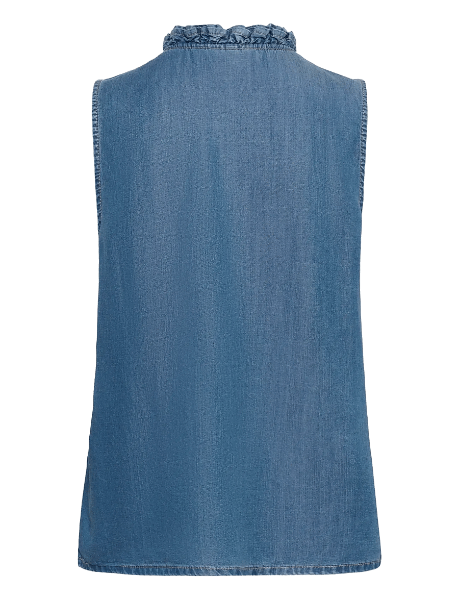 Cream - CRMolly Sleeveless Blouse - Ærmeløse bluser - jaspar blue denim - 2