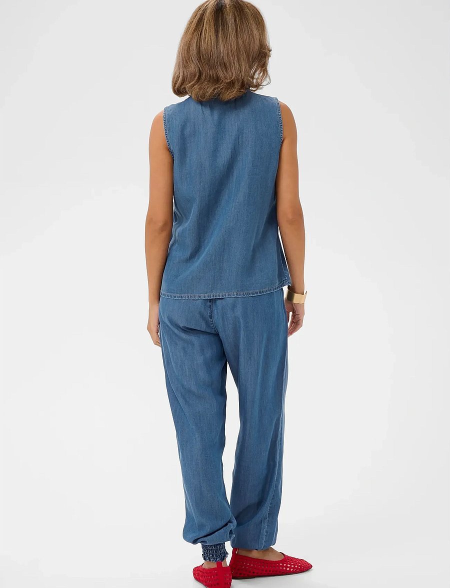 Cream - CRMolly Sleeveless Blouse - Ærmeløse bluser - jaspar blue denim - 4