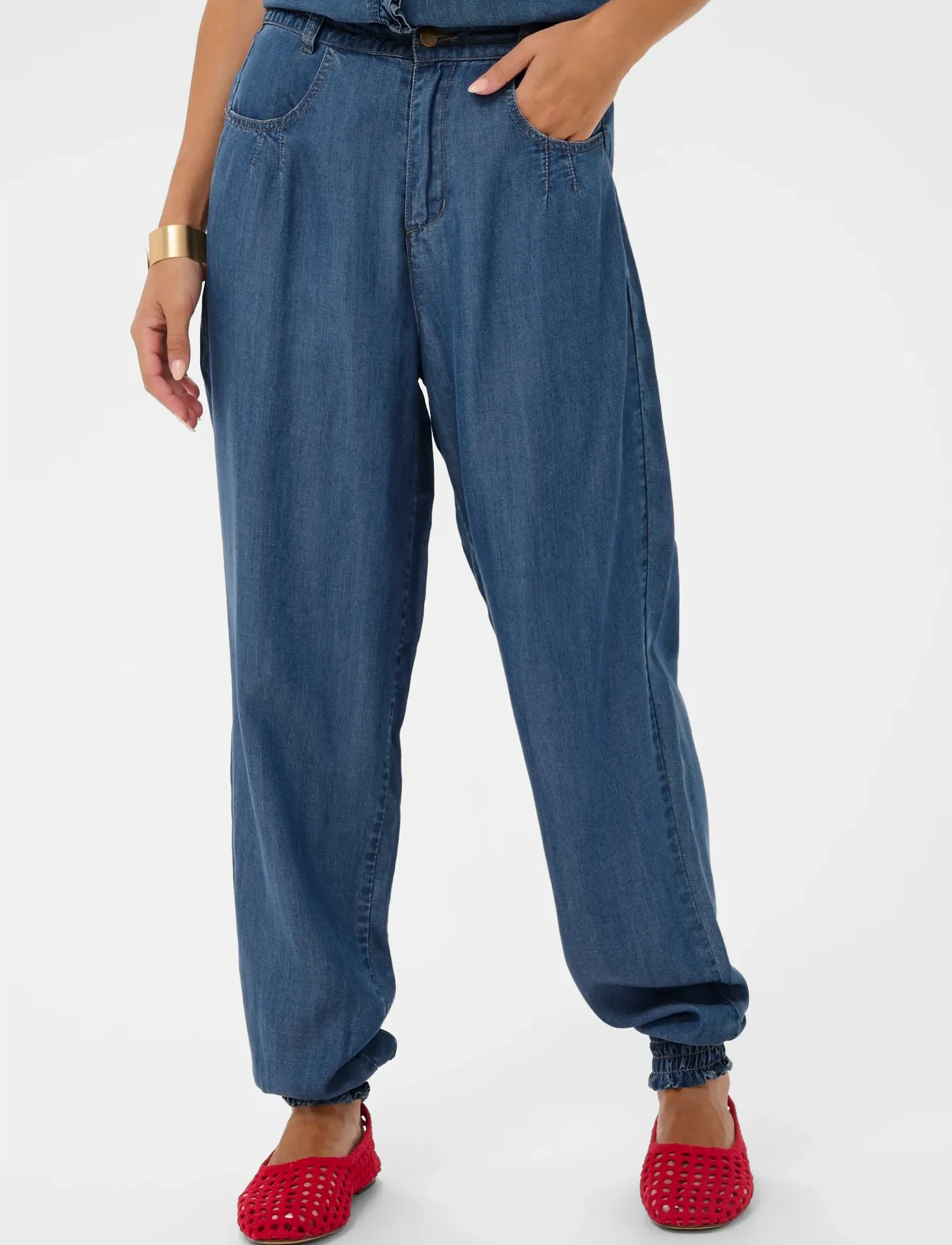 Cream Crmolly Harem Pant, Kvinder, Harem Jogger Bukser, Blå, Str: 36