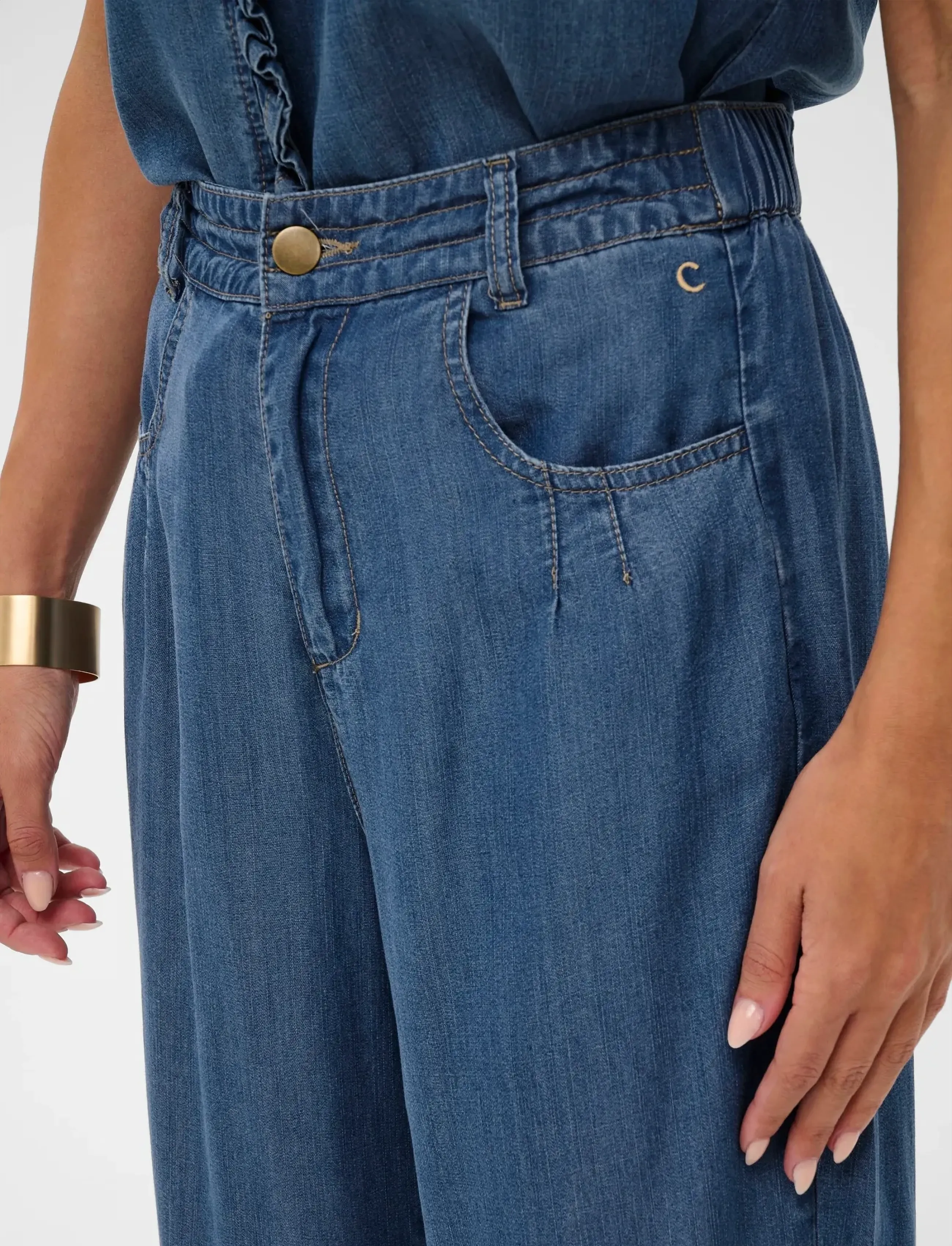 Cream - CRMolly Harem Pant - joggers - jaspar blue denim - 5
