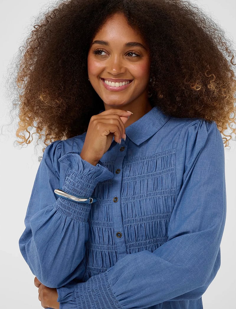 Cream - CRKami Shirt - long-sleeved shirts - providence blue denim - 5