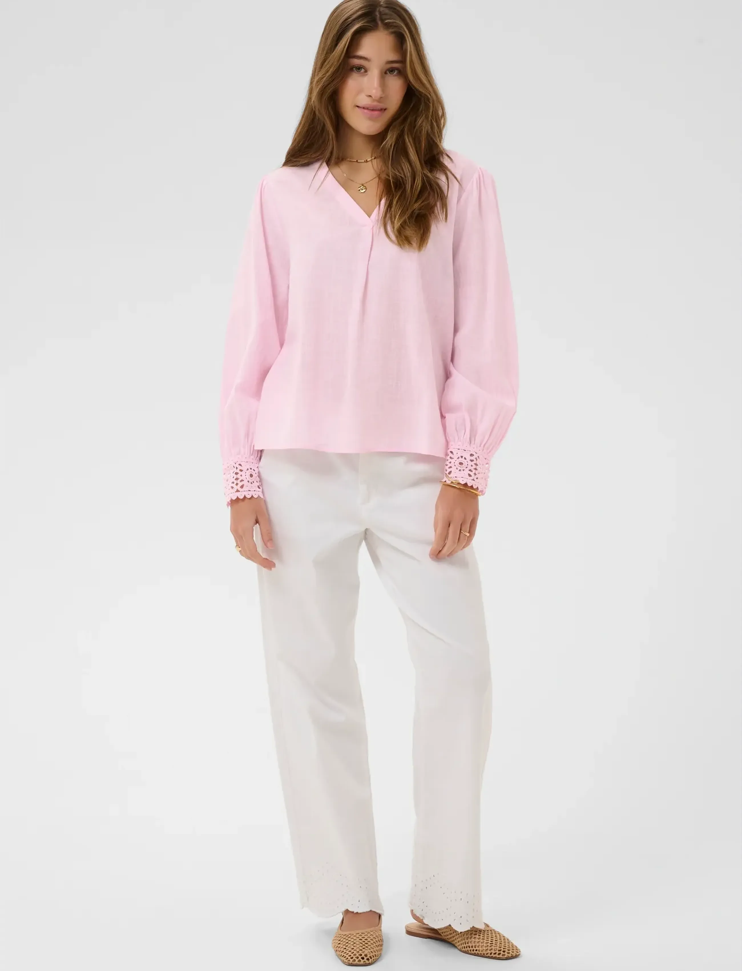 Cream - CRDelia Blouse - langärmelige blusen - pink nectar - 3
