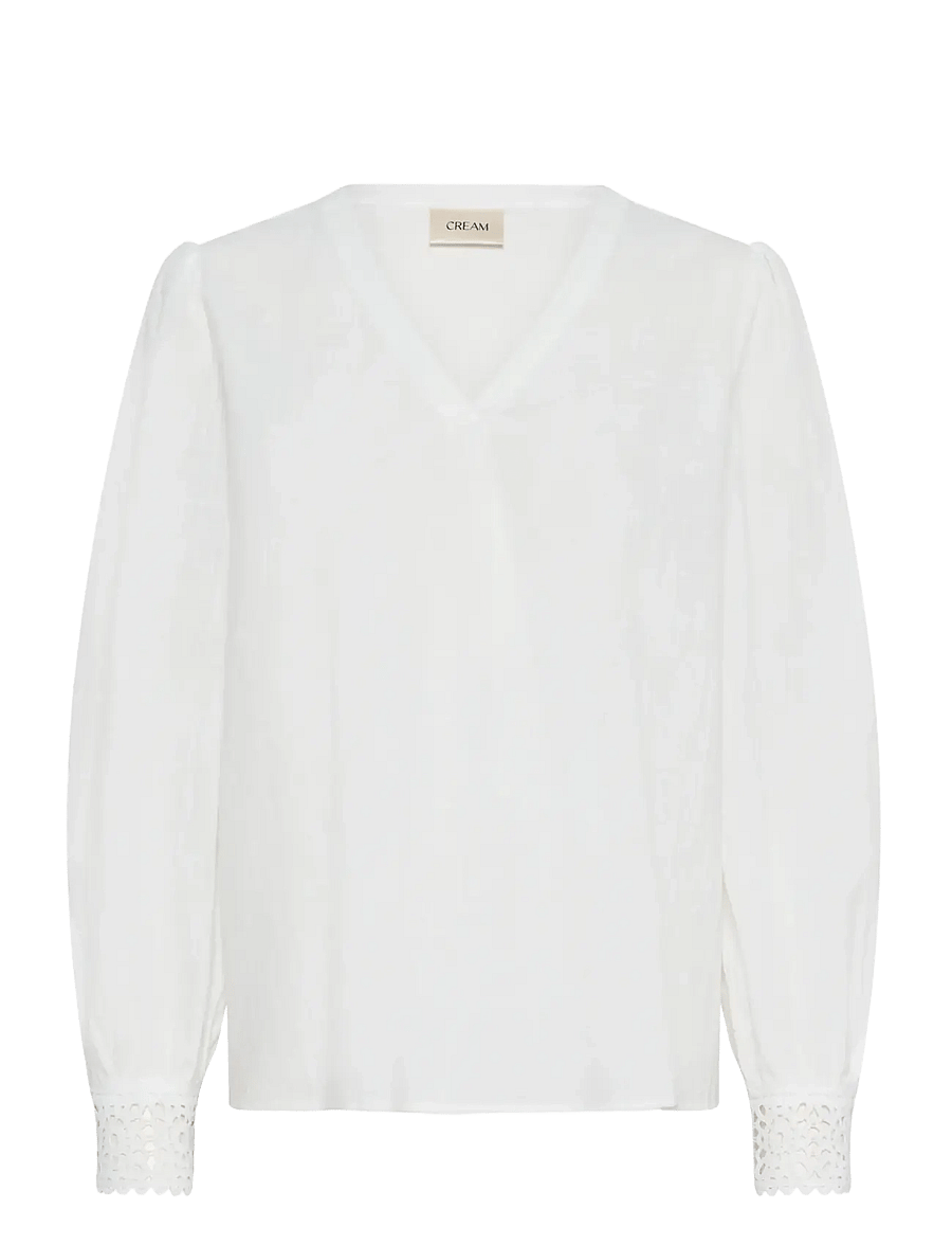 Cream - CRDelia Blouse - langærmede bluser - snow white - 1