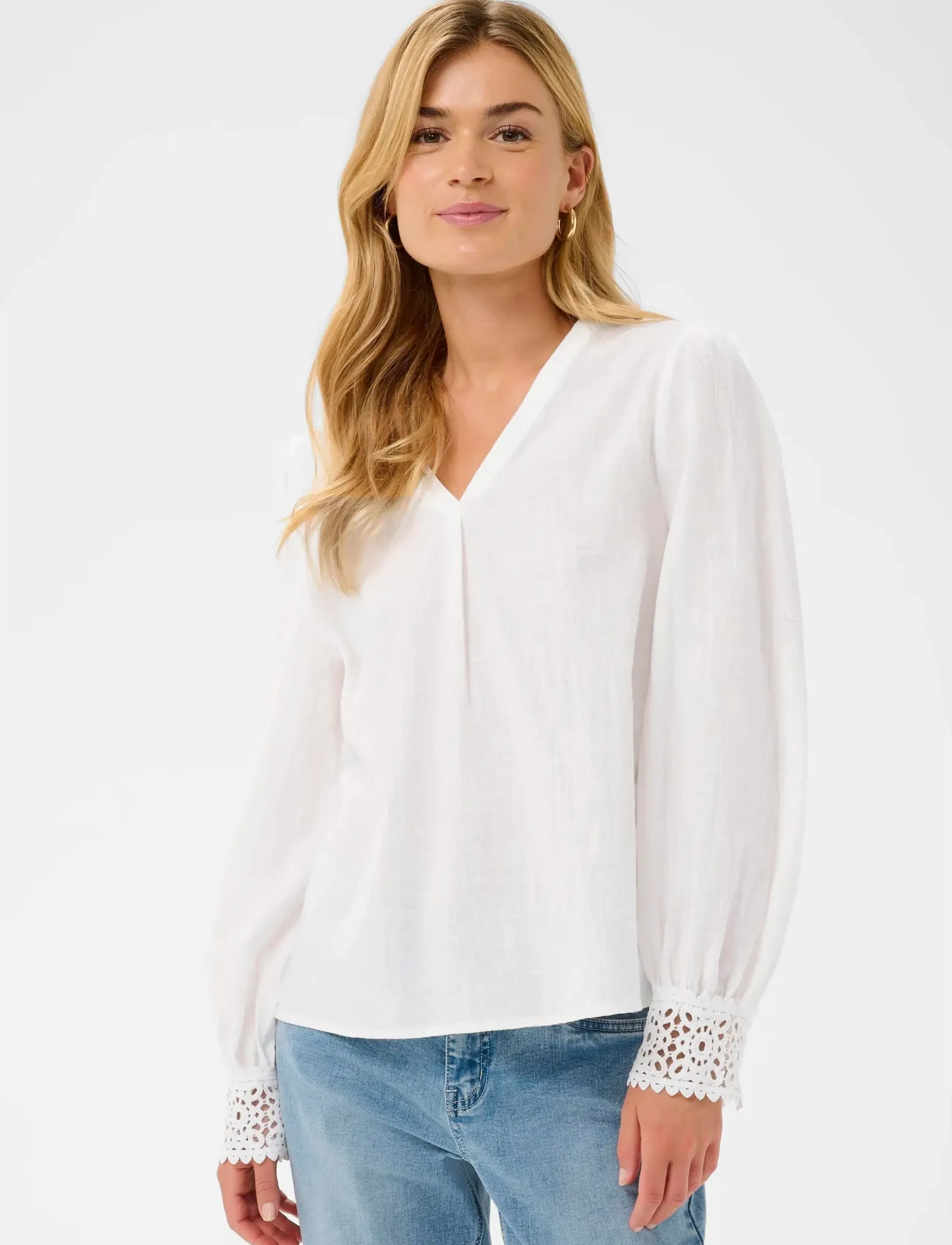 Cream Crdelia Blouse, 38, White, Bluser > Langærmede, Dame