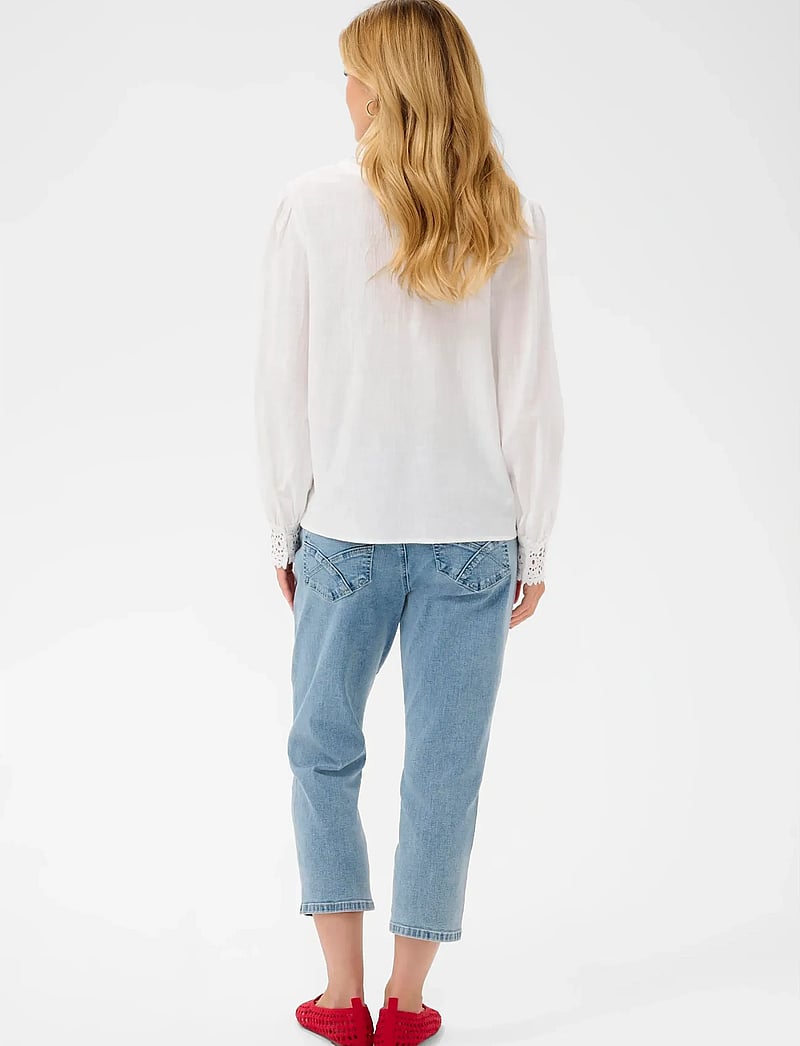 Cream - CRDelia Blouse - pikkade varrukatega pluusid - snow white - 4