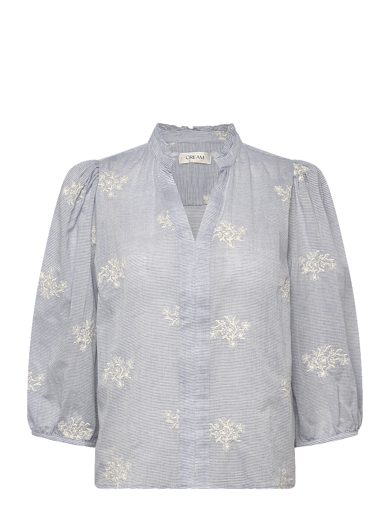 Cream - CRKorey Blouse - long sleeved blouses - frozen fjord white stripe - 0