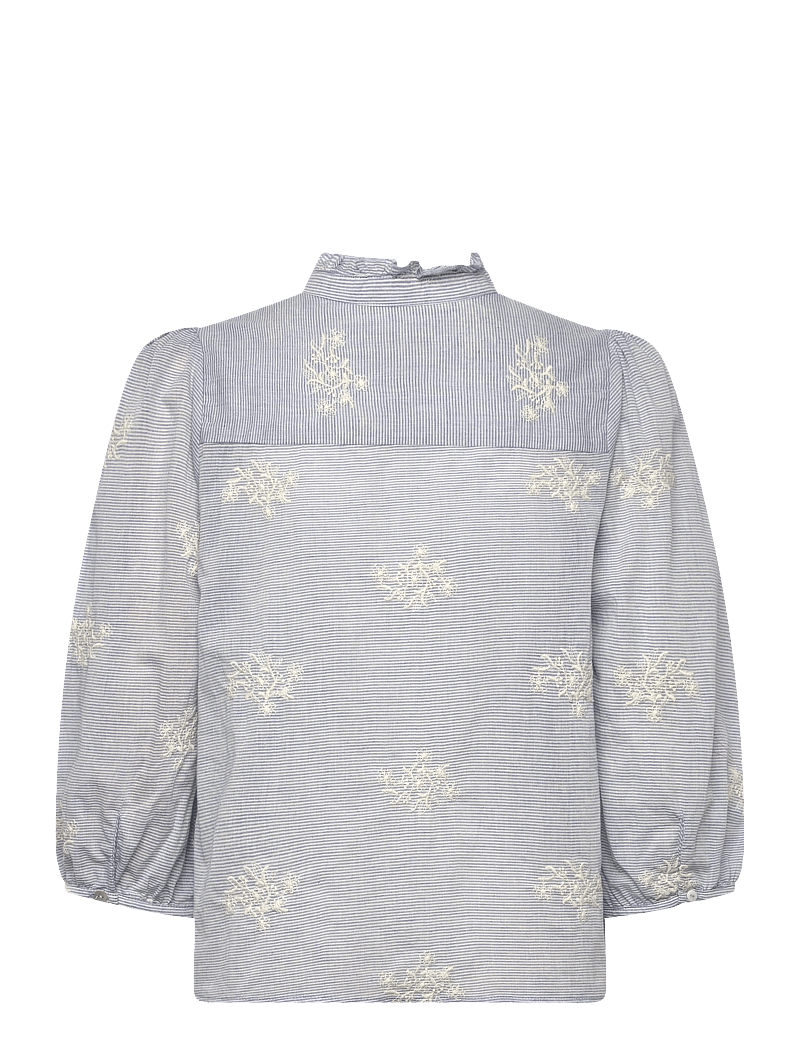 Cream - CRKorey Blouse - long sleeved blouses - frozen fjord white stripe - 1