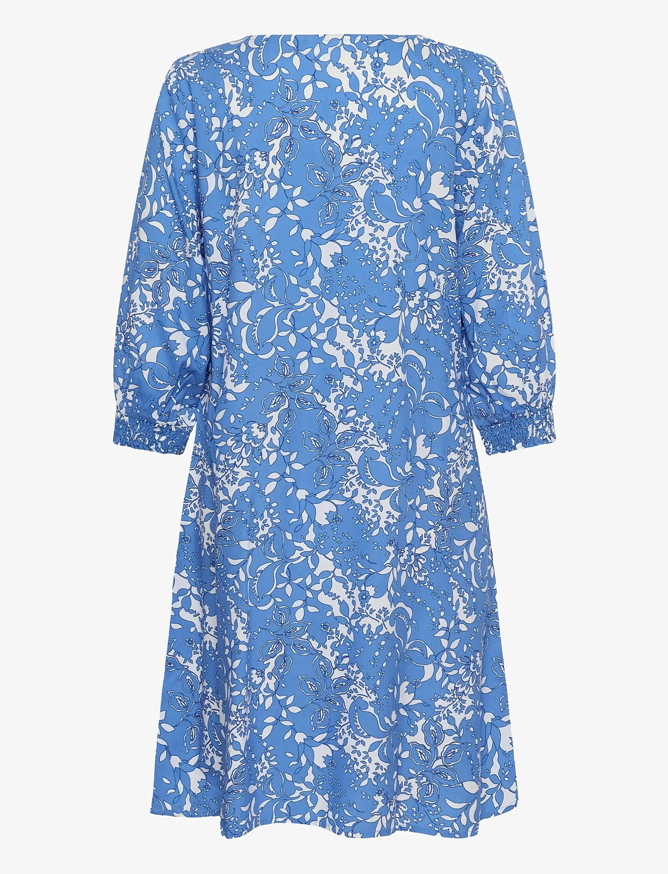 Cream - CRTiah Short Dress - midikleidid - blue toile - 2