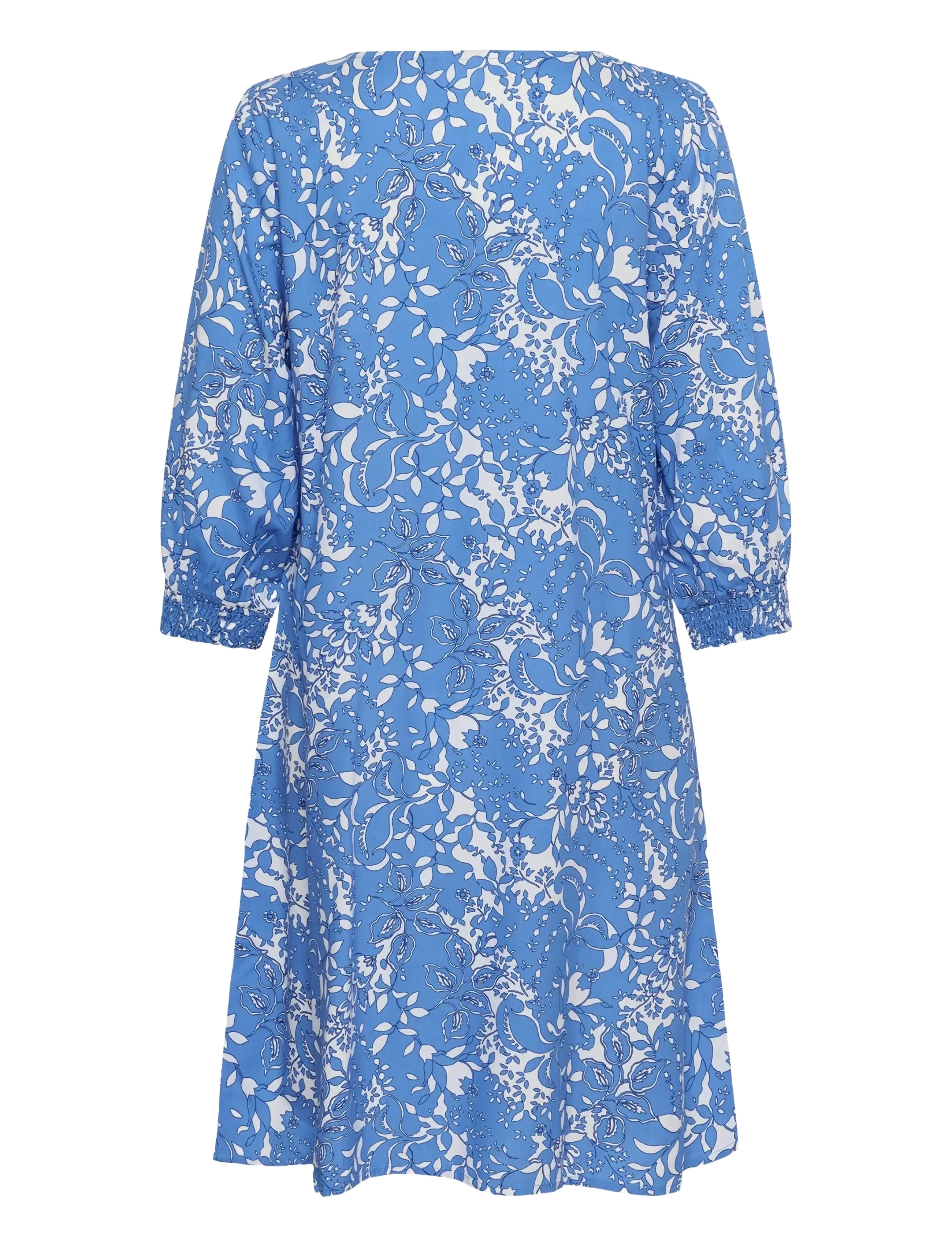 Cream - CRTiah Short Dress - midi dresses - blue toile - 2