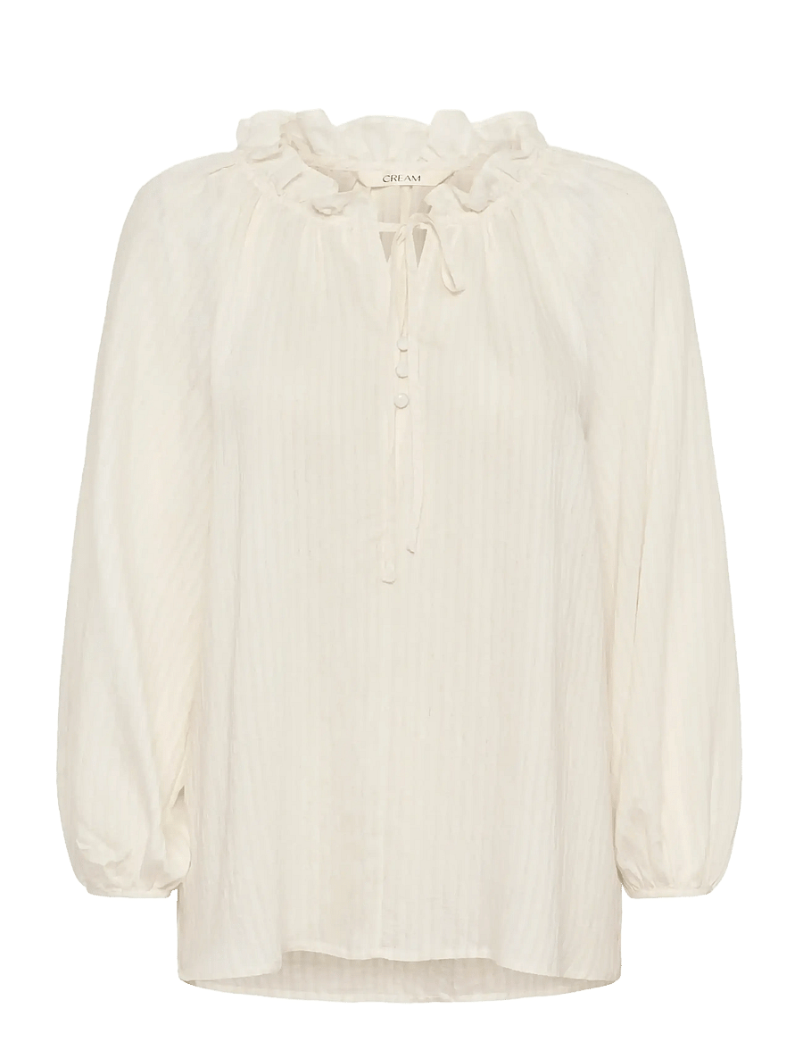 Cream - CROma Blouse - pikkade varrukatega pluusid - whisper white - 1
