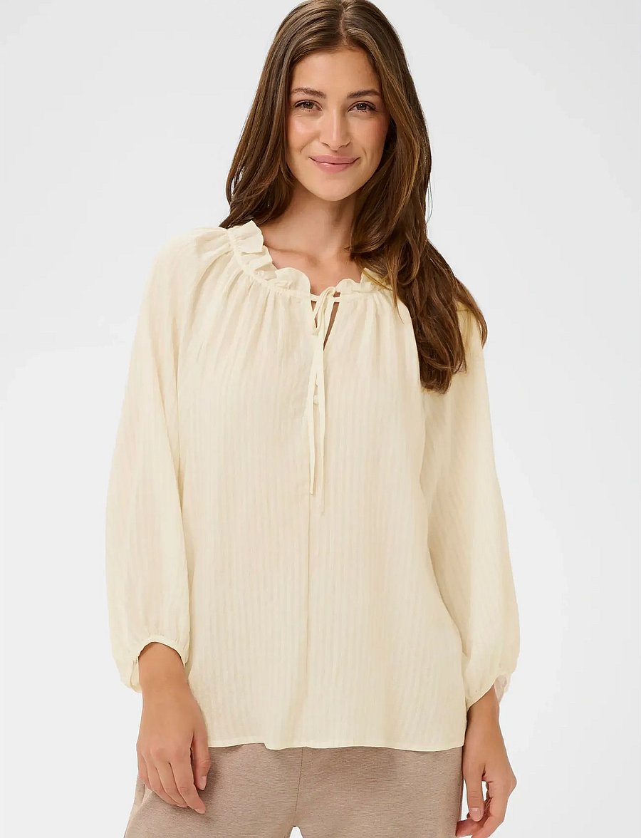 Cream - CROma Blouse - pikkade varrukatega pluusid - whisper white - 0