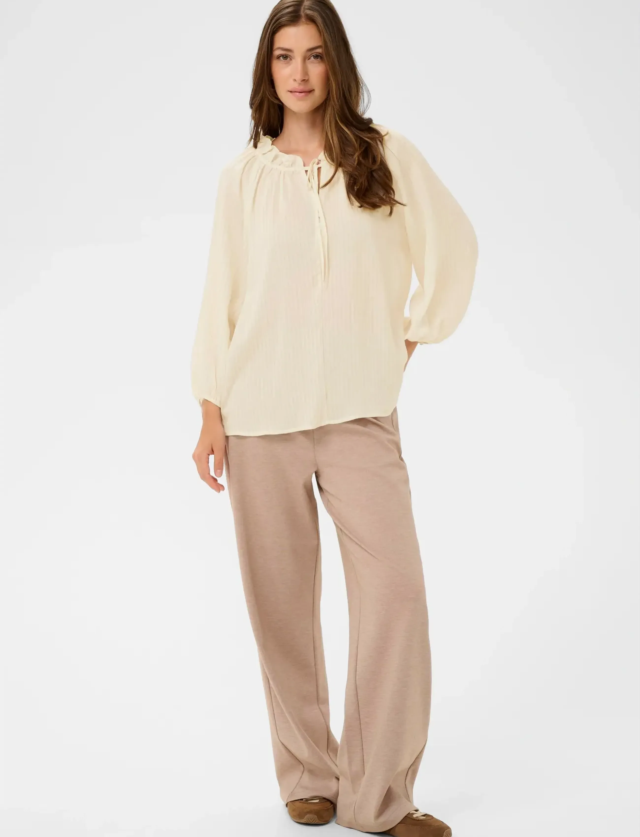 Cream - CROma Blouse - pikkade varrukatega pluusid - whisper white - 3