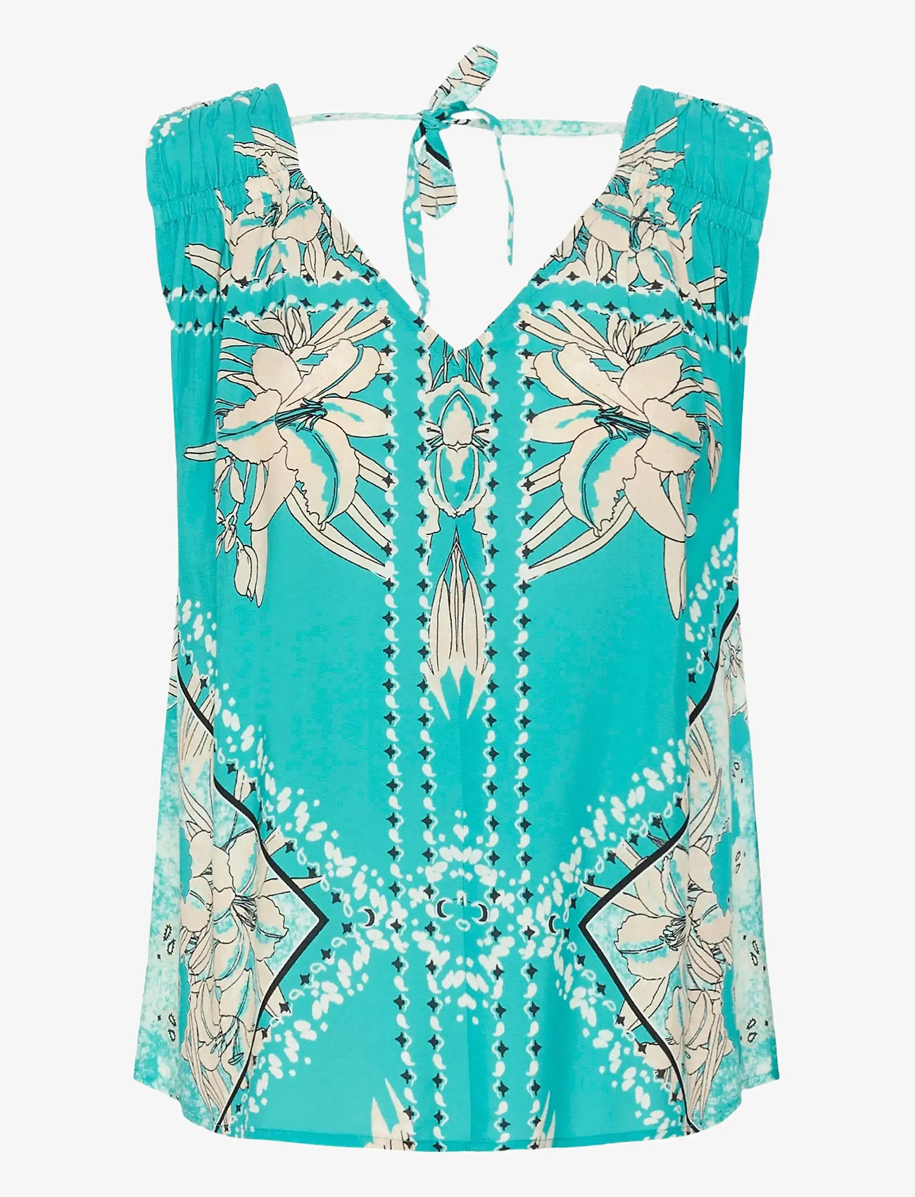 Cream - CRTiah Top - Ærmeløse bluser - ceramic scarf print - 1