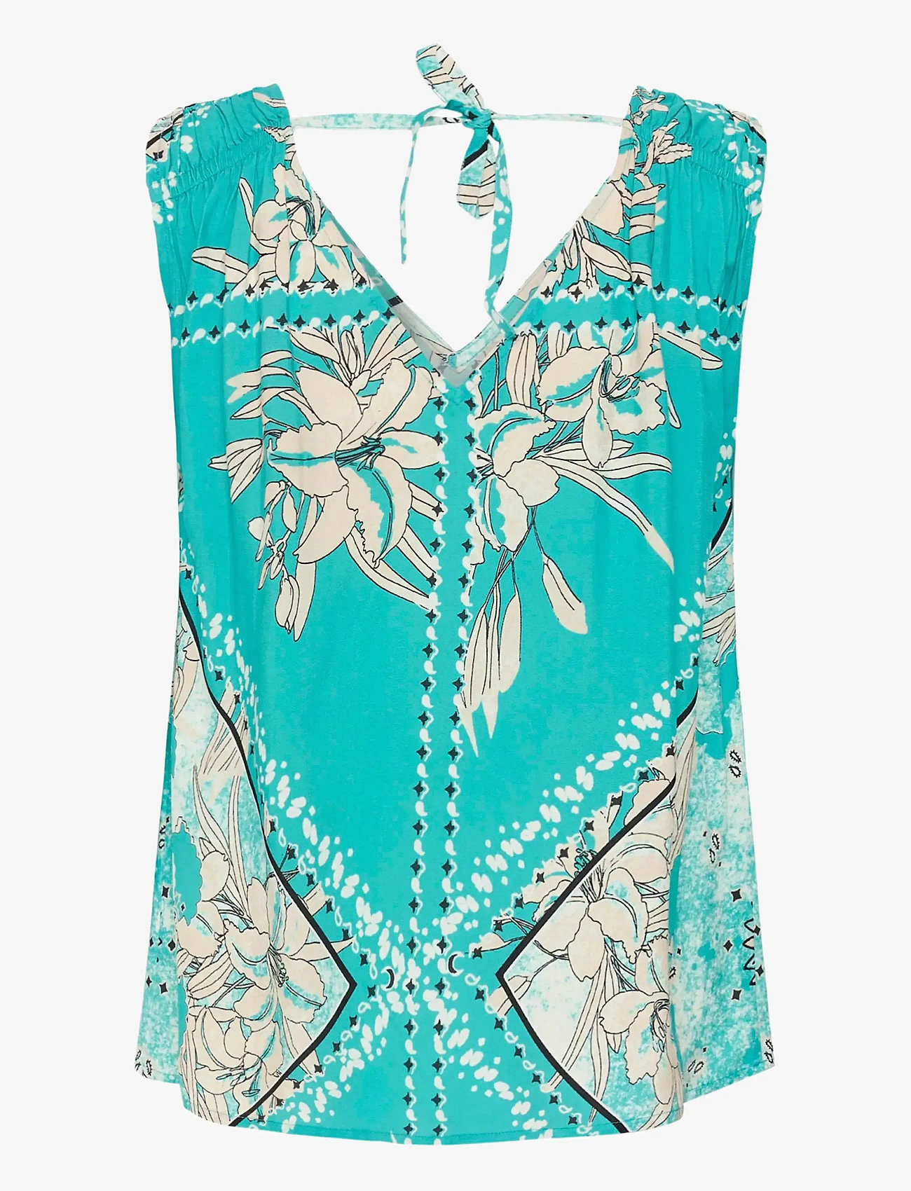 Cream - CRTiah Top - Ærmeløse bluser - ceramic scarf print - 2