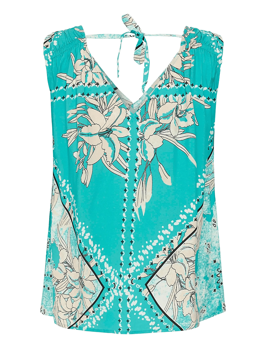 Cream - CRTiah Top - Ærmeløse bluser - ceramic scarf print - 2