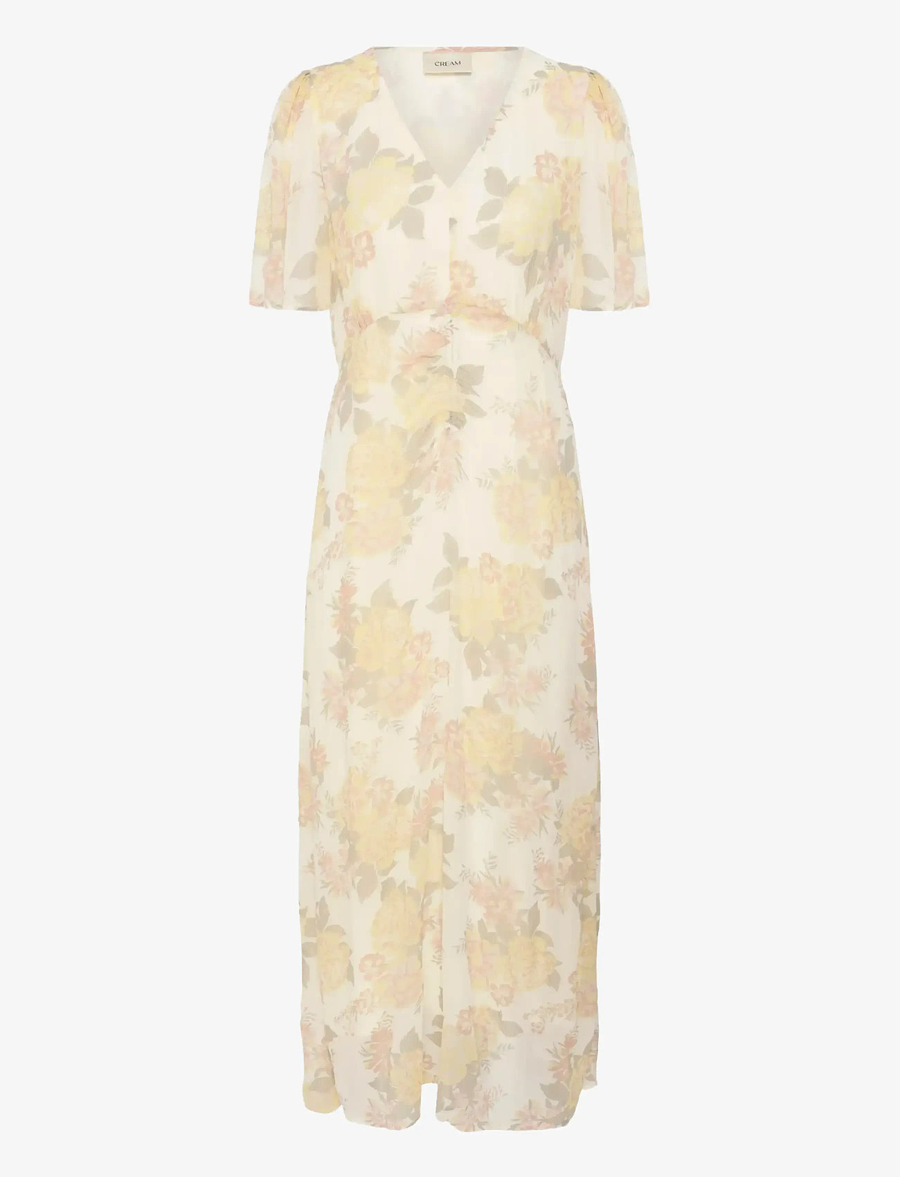 Cream - CRAlitia Dress - sommerkjoler - lemon flower - 1