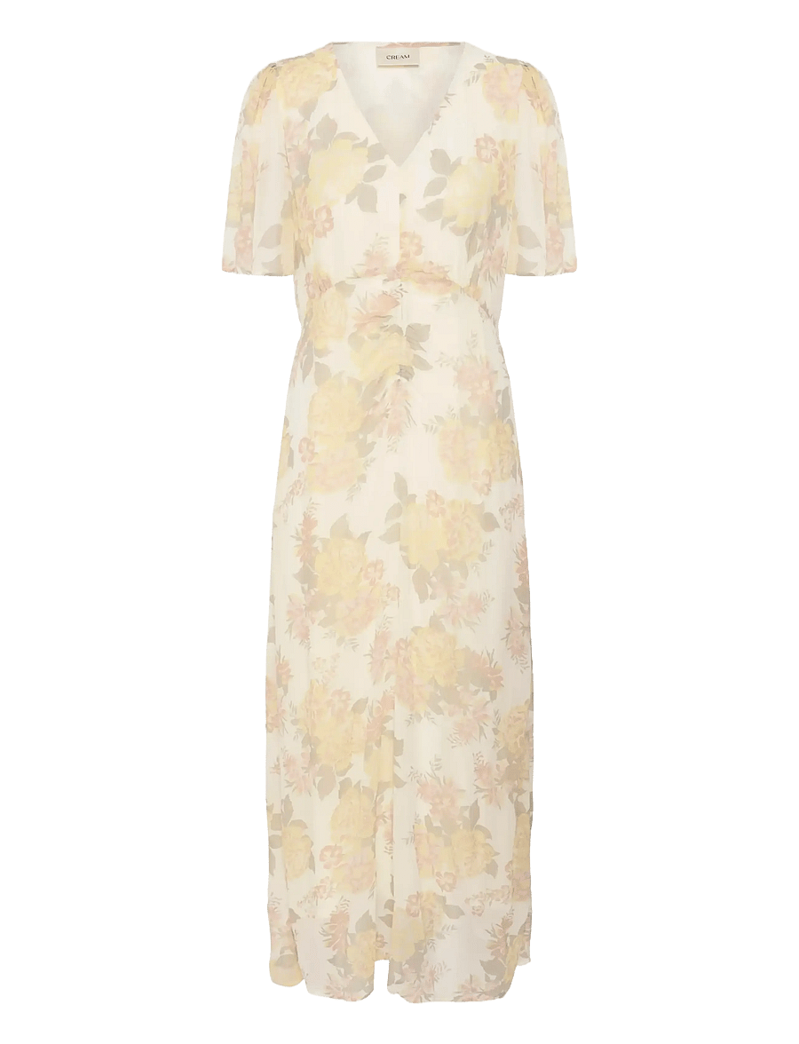 Cream - CRAlitia Dress - suvekleidid - lemon flower - 1