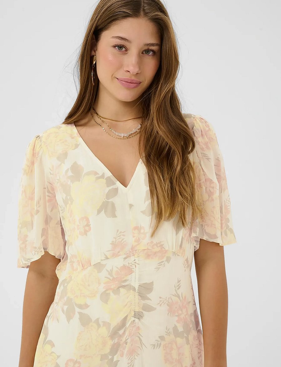 Cream - CRAlitia Dress - suvekleidid - lemon flower - 4