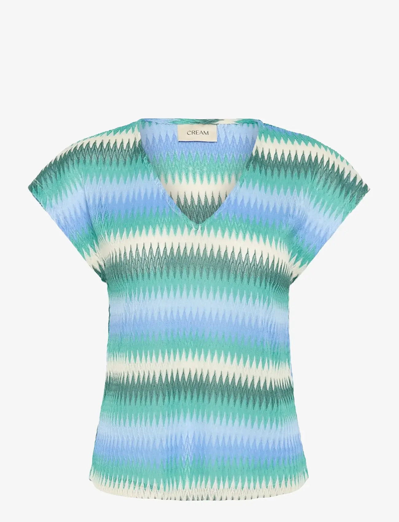 Cream - CRDelfina Blouse - kortærmede bluser - zig zag missoni - 1
