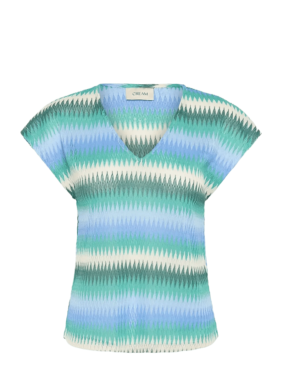 Cream - CRDelfina Blouse - short-sleeved blouses - zig zag missoni - 1
