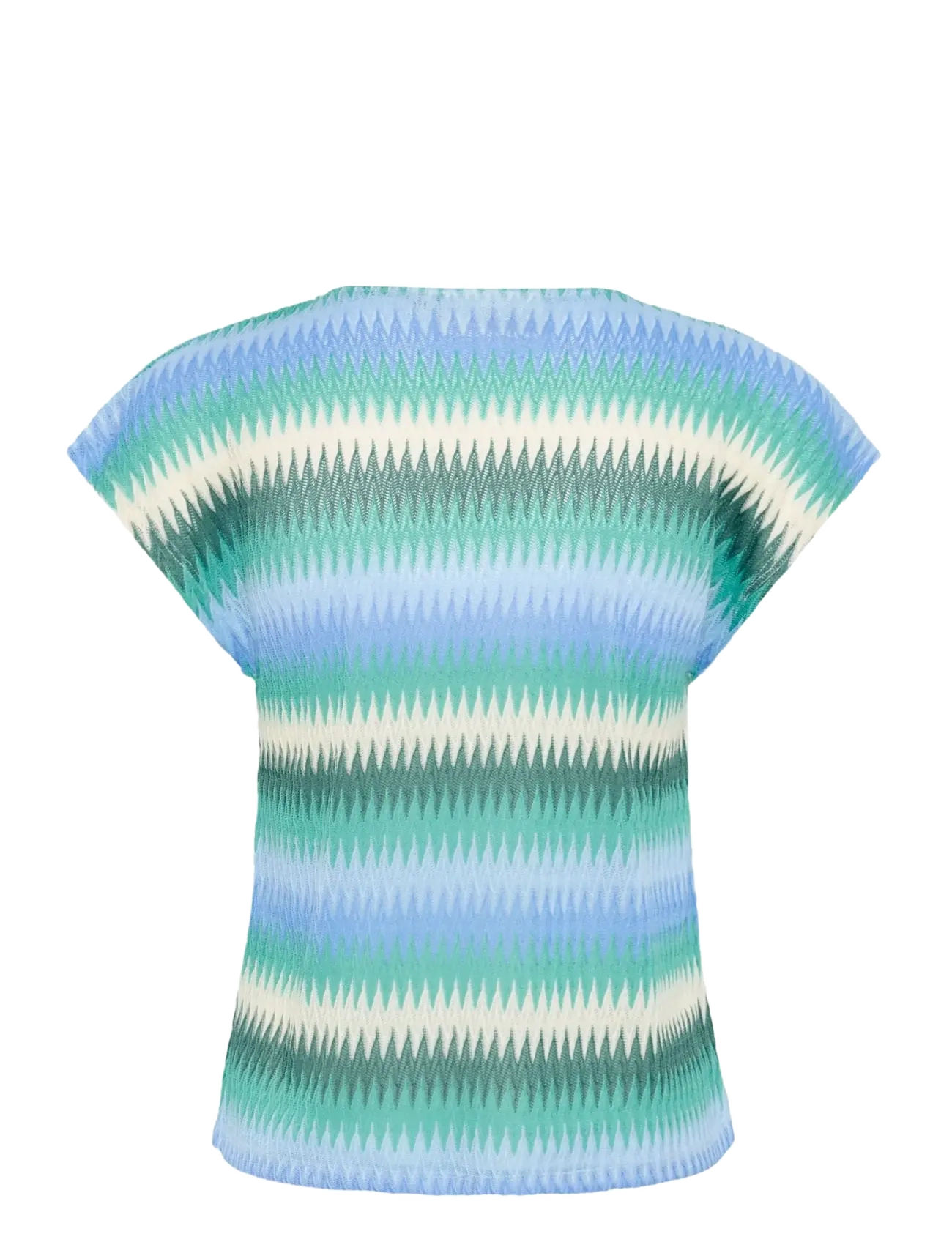 Cream - CRDelfina Blouse - lühikeste varrukatega pluusid - zig zag missoni - 2