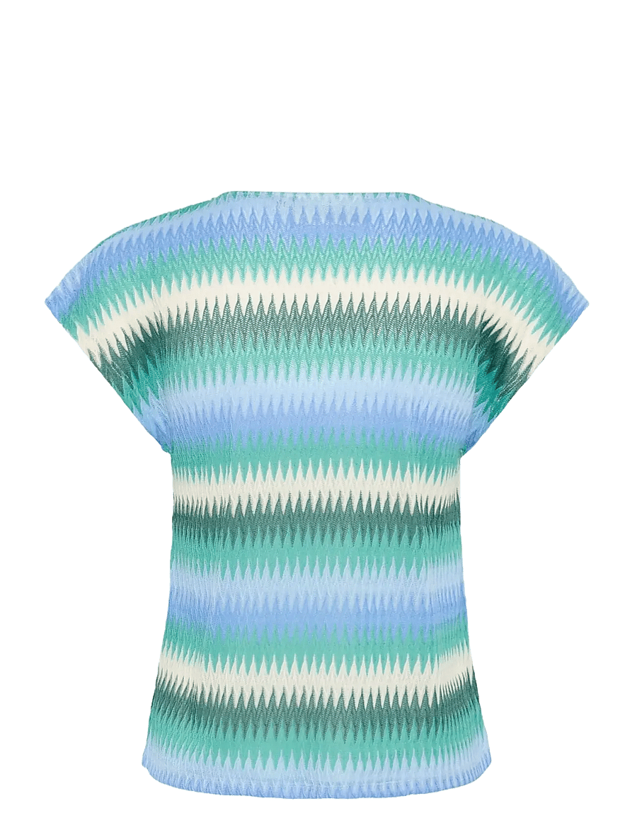 Cream - CRDelfina Blouse - short-sleeved blouses - zig zag missoni - 2