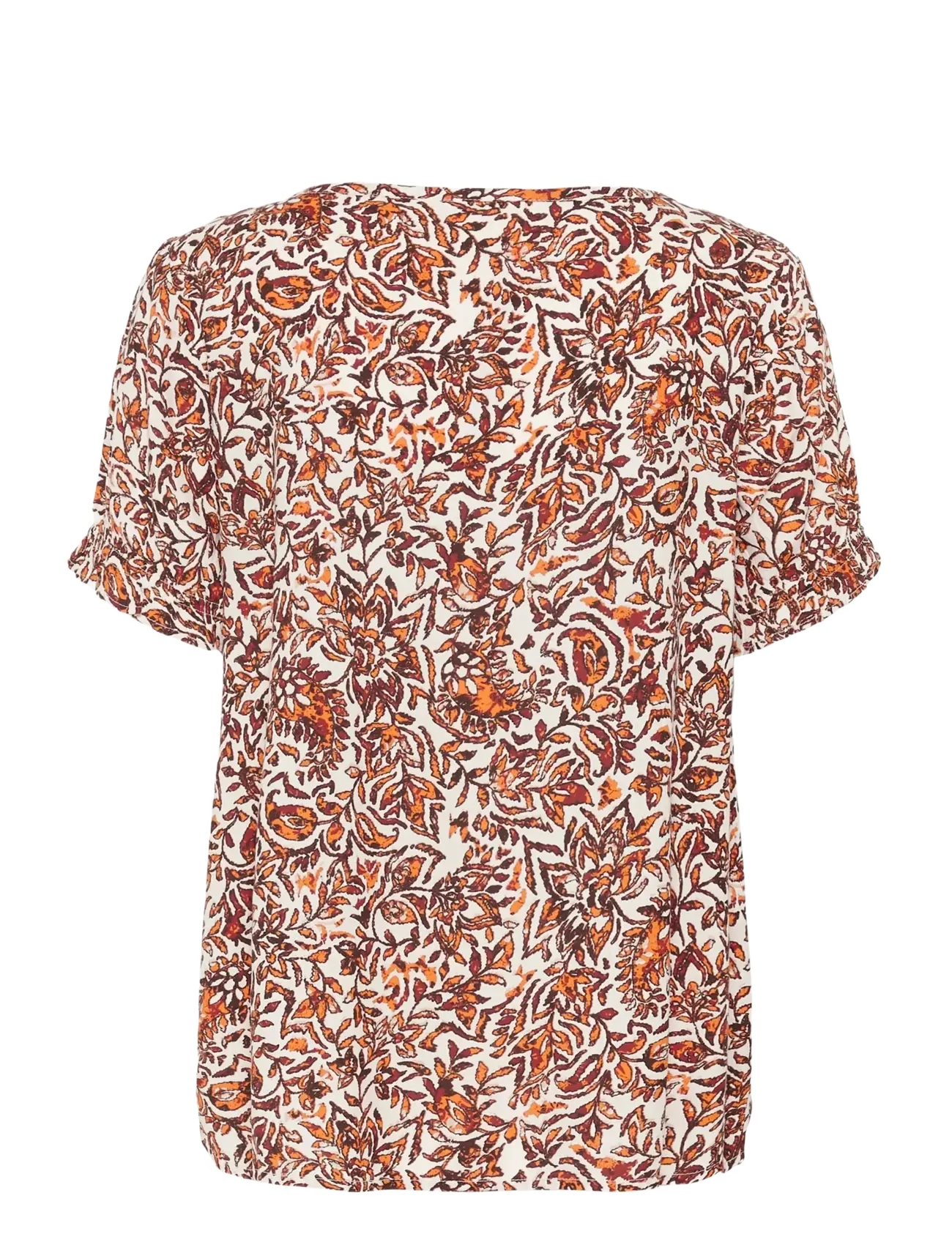 Cream - CRTiah Blouse - kortermede bluser - orange saraza flower - 2