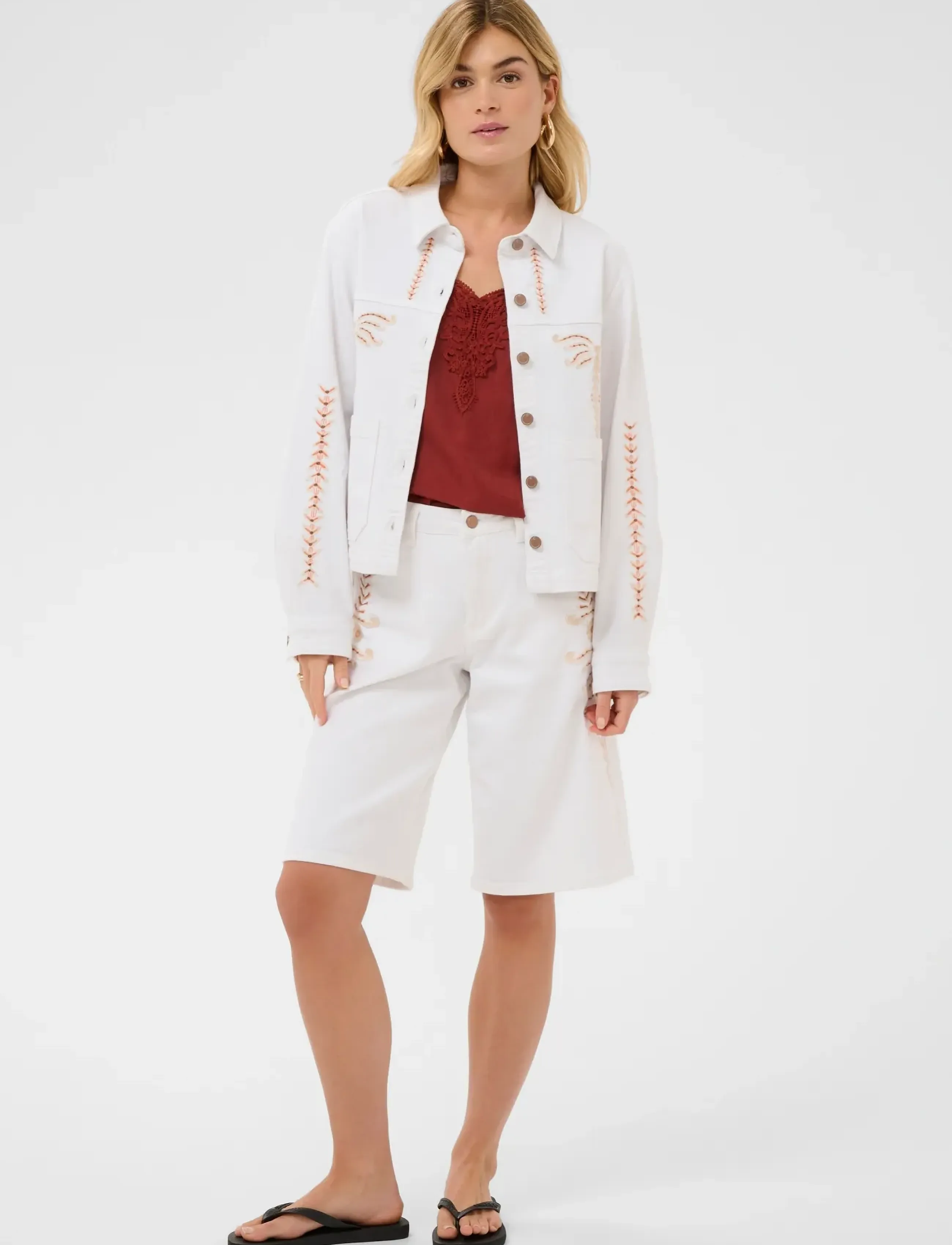 Cream Crbotilde Denim Jacket, 34, Jackets, Weiß - Denim, Frauen