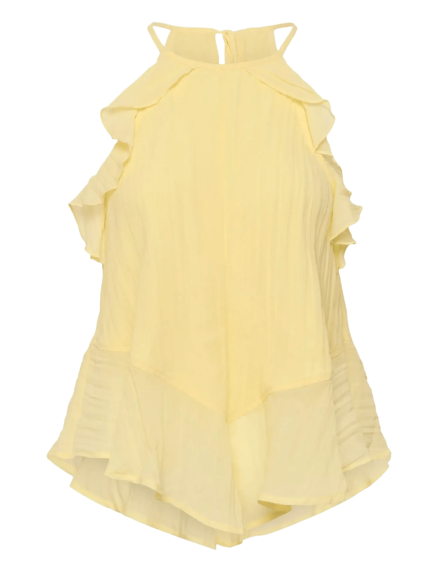 Cream - CRIsabelle Top - sleeveless blouses - lemon meringue - 1