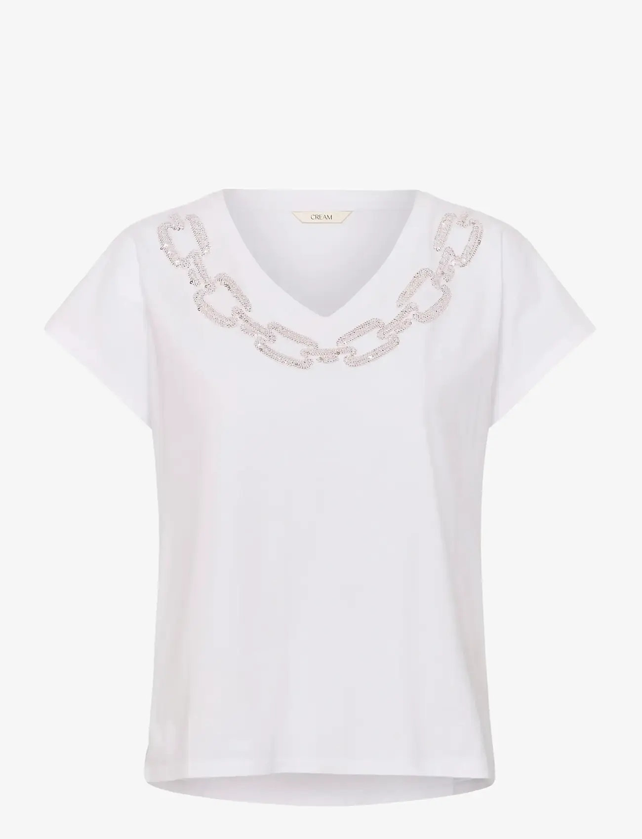 Cream - CRNibia Tshirt - t-shirts - snow white - 1