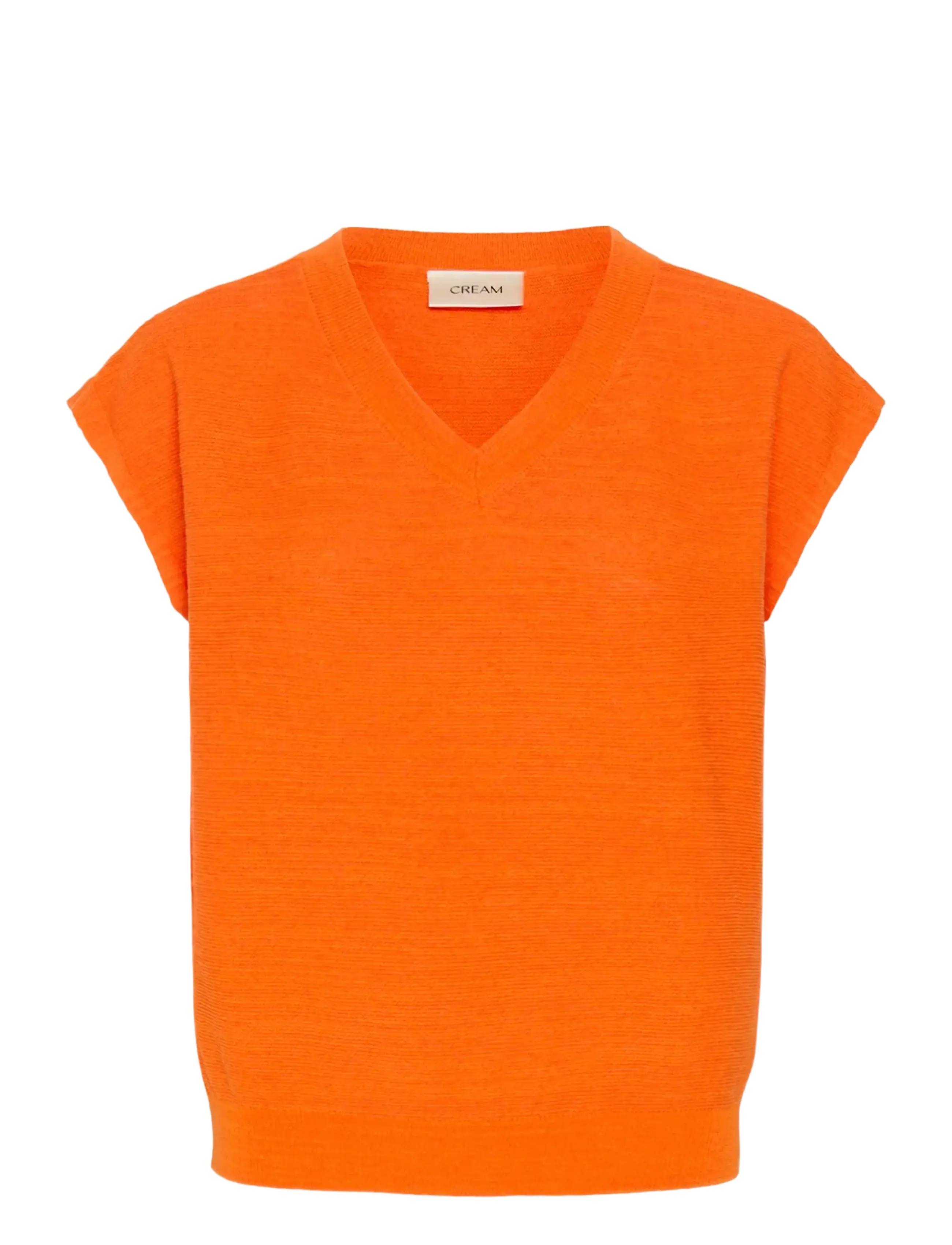 Cream CREvisa Knit Blouse - Pulls et gilets - CELOSIA ORANGE / orange