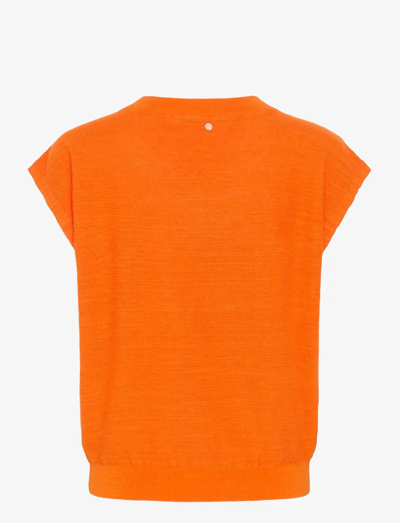 Cream - CREvisa Knit Blouse - strikveste - celosia orange - 2