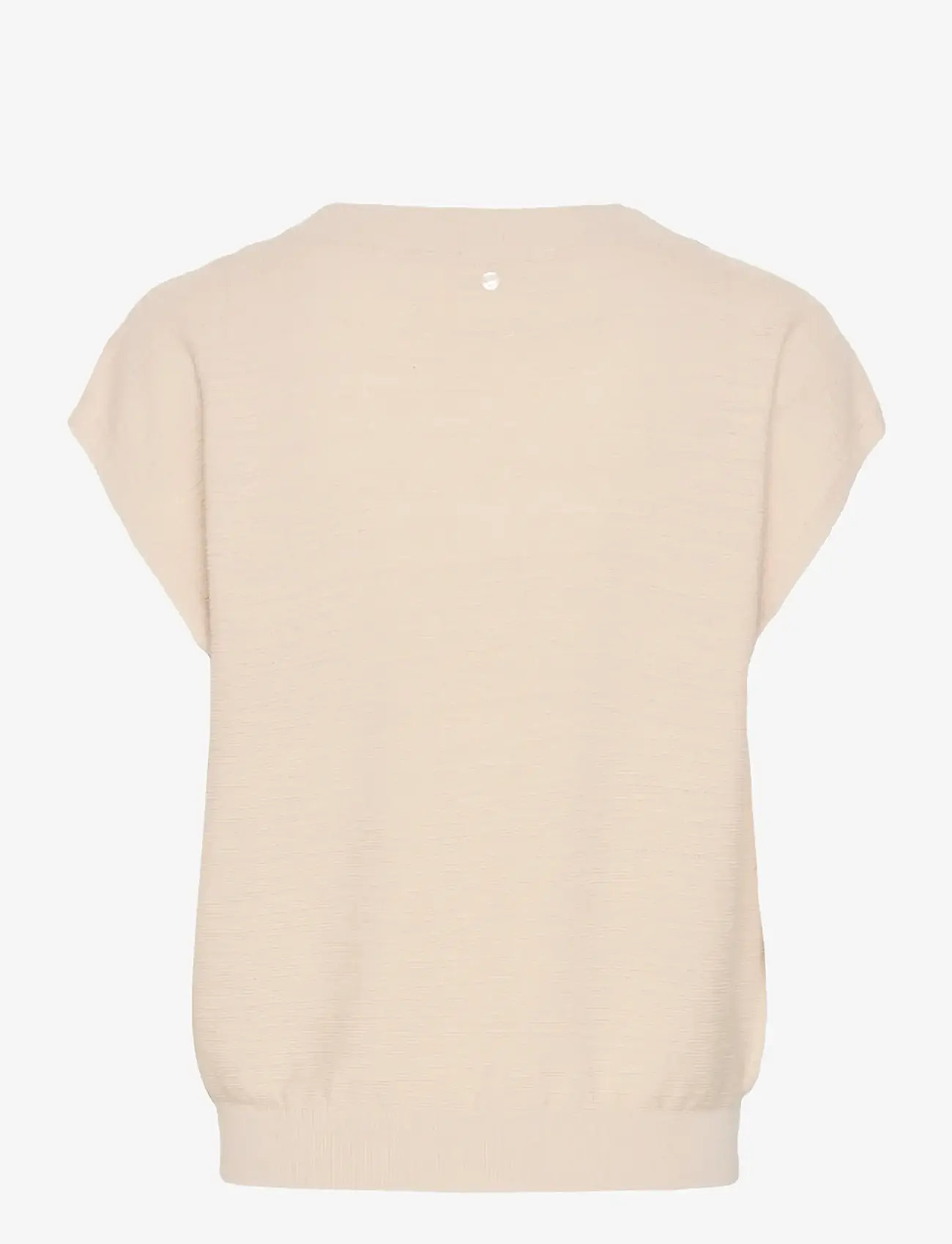 Cream - CREvisa Knit Blouse - strikveste - perfectly pale - 2