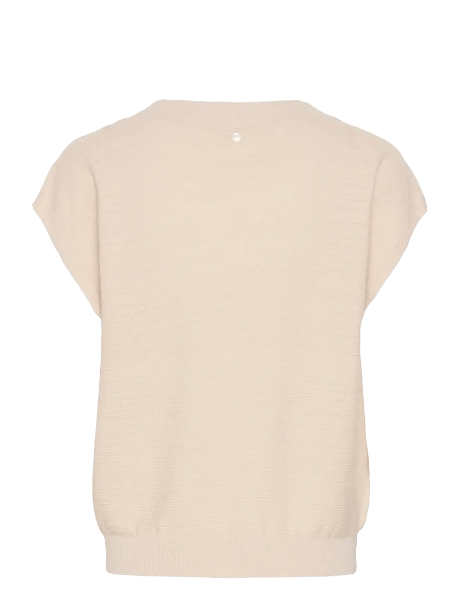 Cream - CREvisa Knit Blouse - strikveste - perfectly pale - 2
