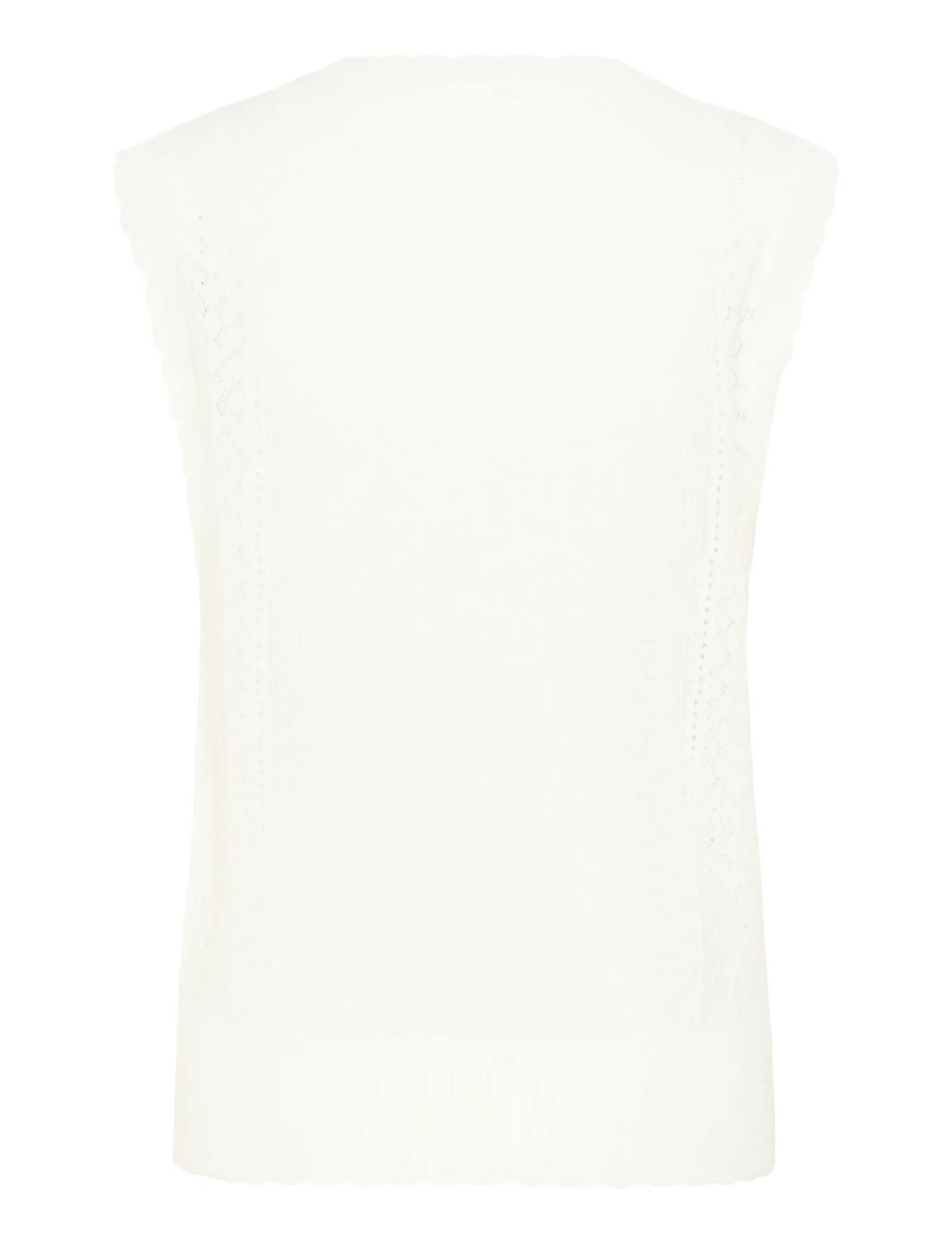 Cream - CROluki Knit Slipover - sleeveless blouses - snow white - 2