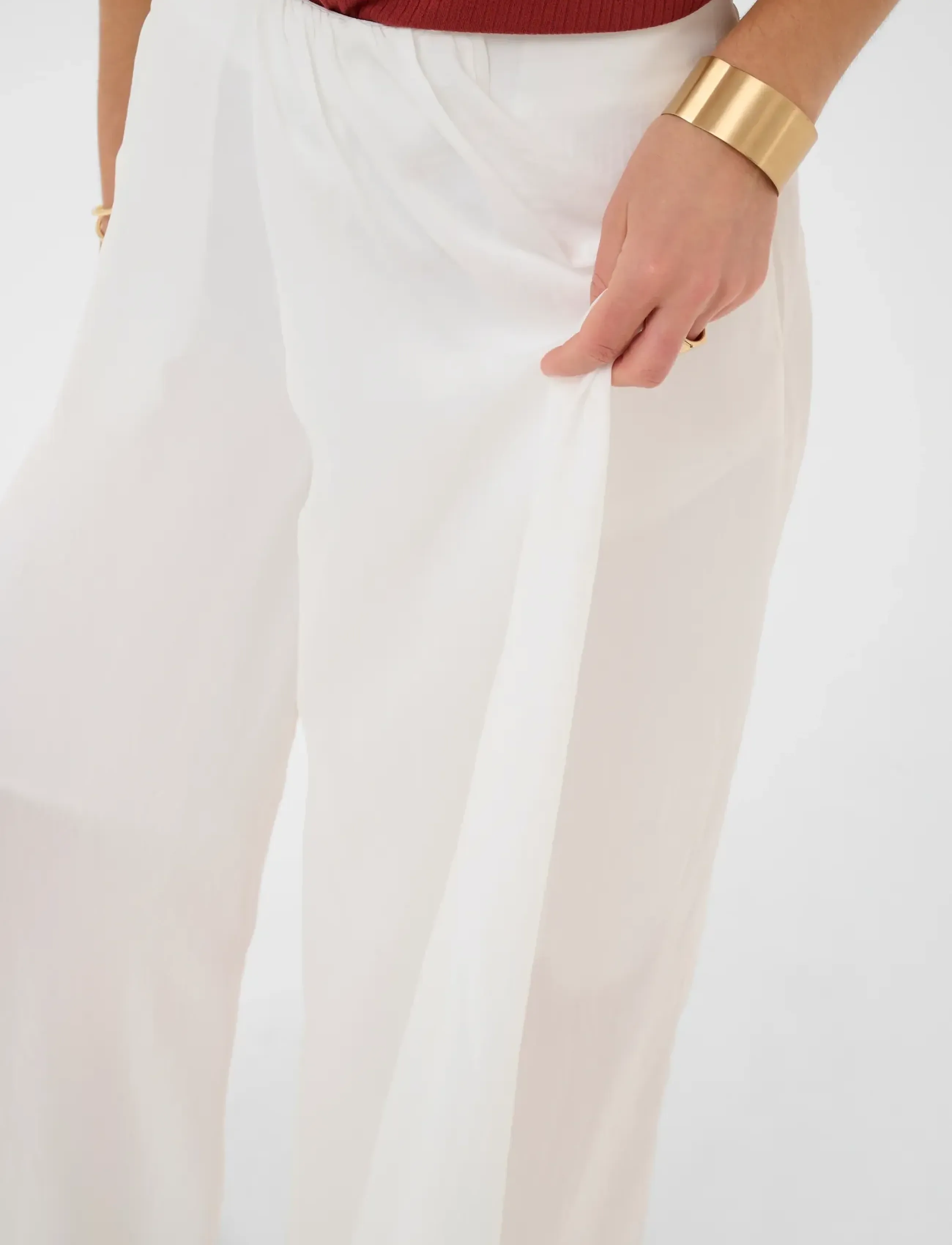 Cream Crronja Pant, 46, White, Bukser > Brede Ben, Dame