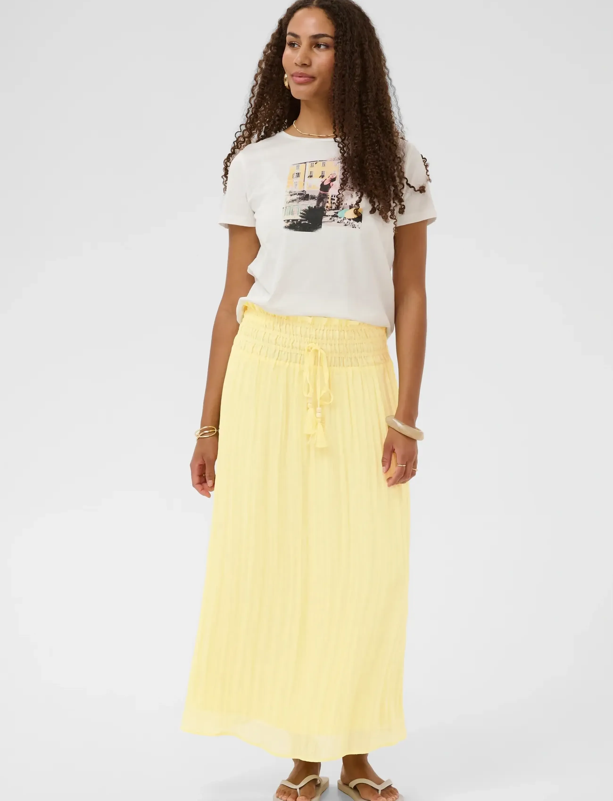 Cream CRIsabelle Skirt - Nederdele - LEMON MERINGUE / yellow
