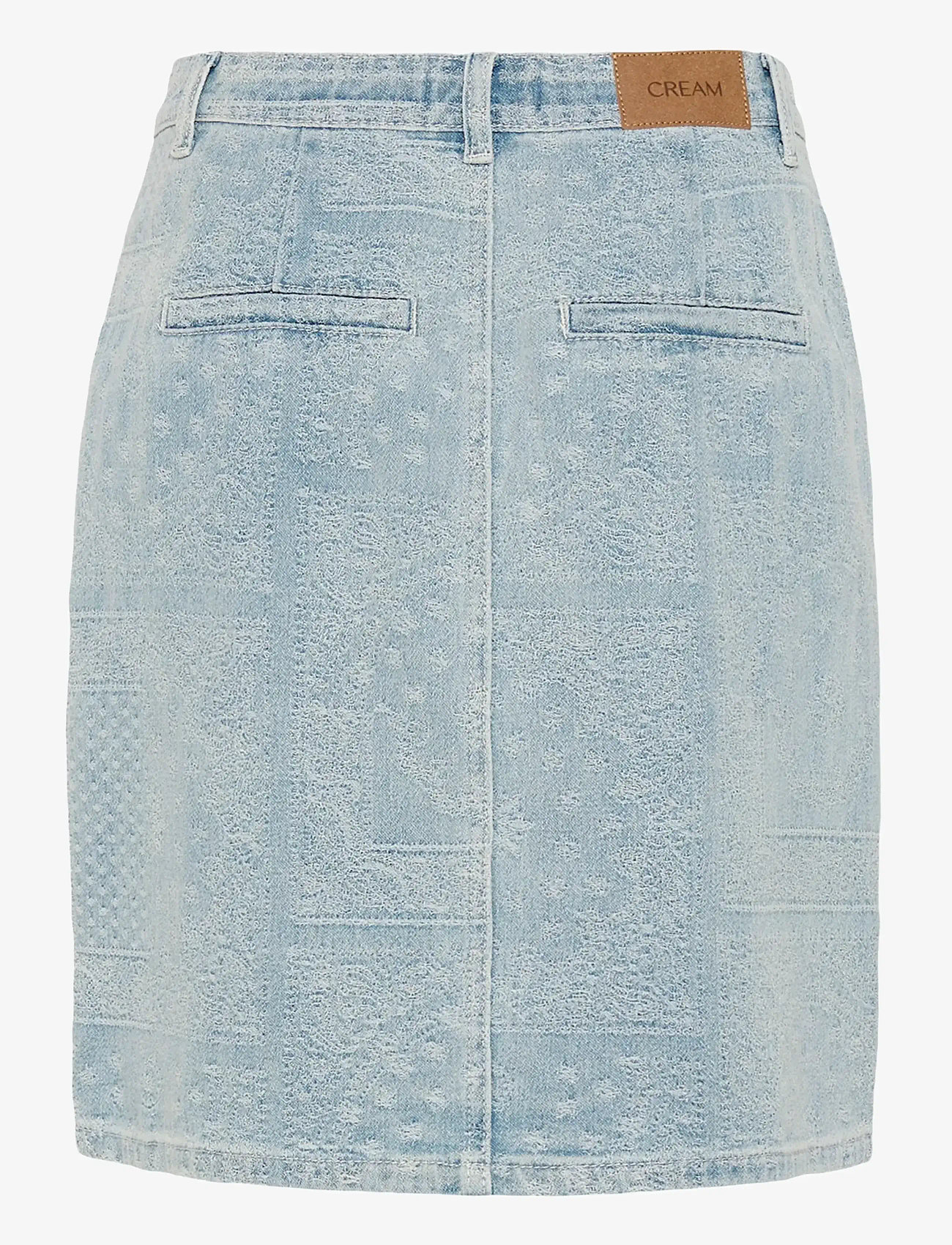 Cream - CRLucy Skirt - denimnederdele - blue denim jacquard - 2