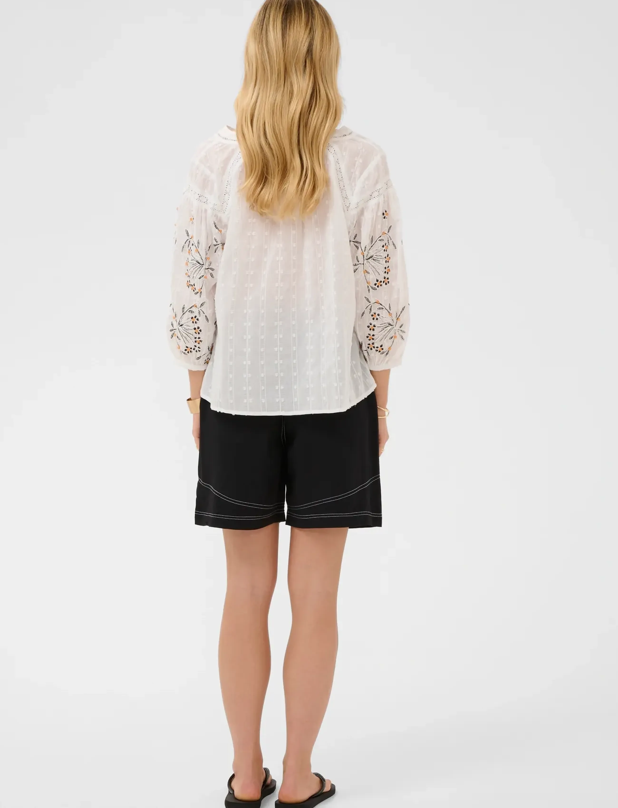 Cream - CRSereni Blouse - langärmelige blusen - snow white - 3