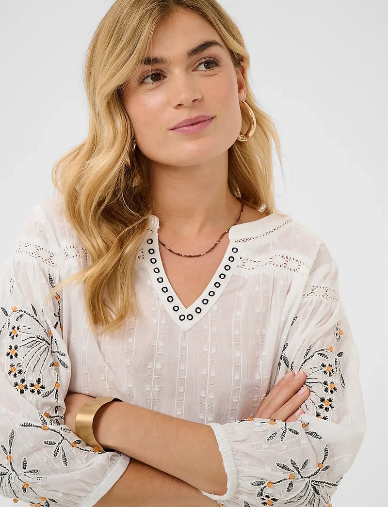 Cream - CRSereni Blouse - langærmede bluser - snow white - 4