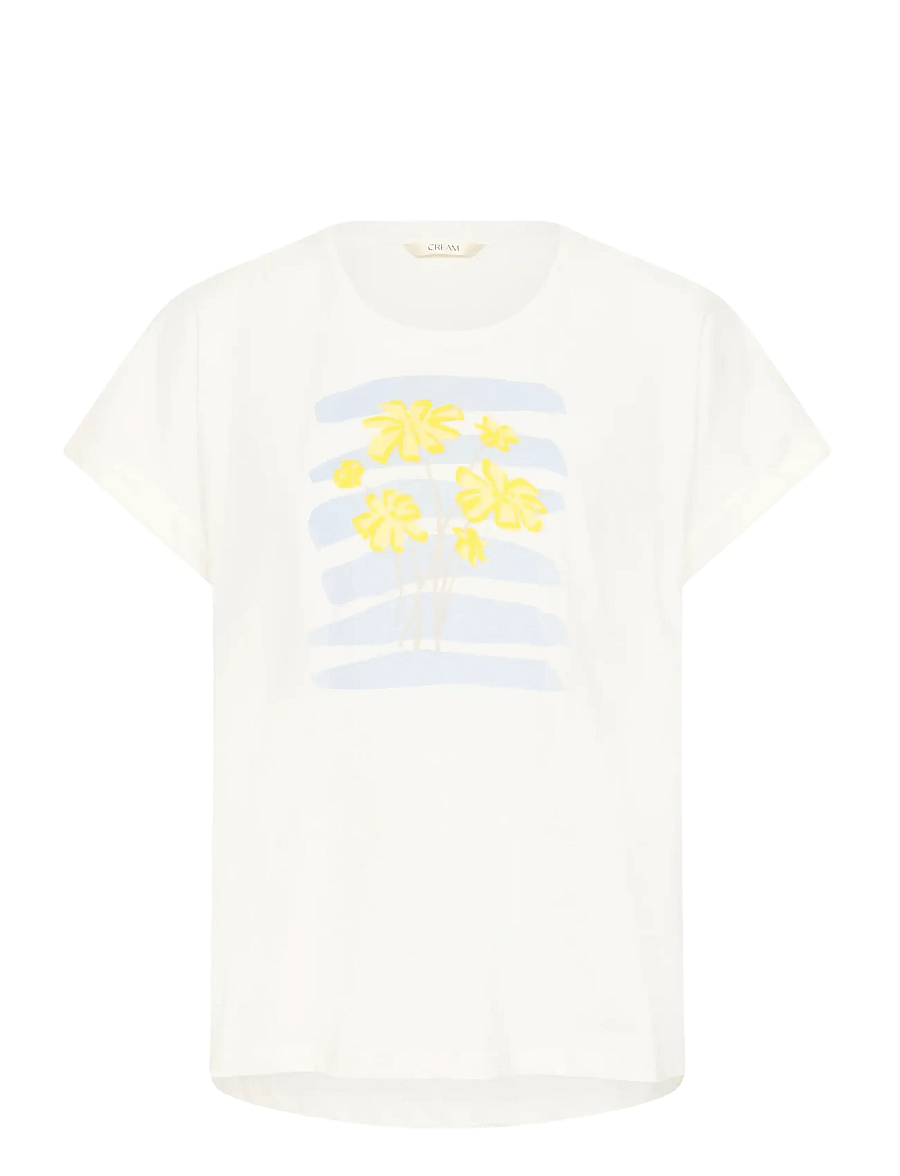 Cream - CRAlma T-Shirt - t-shirts - lemon merringue flowers - 1