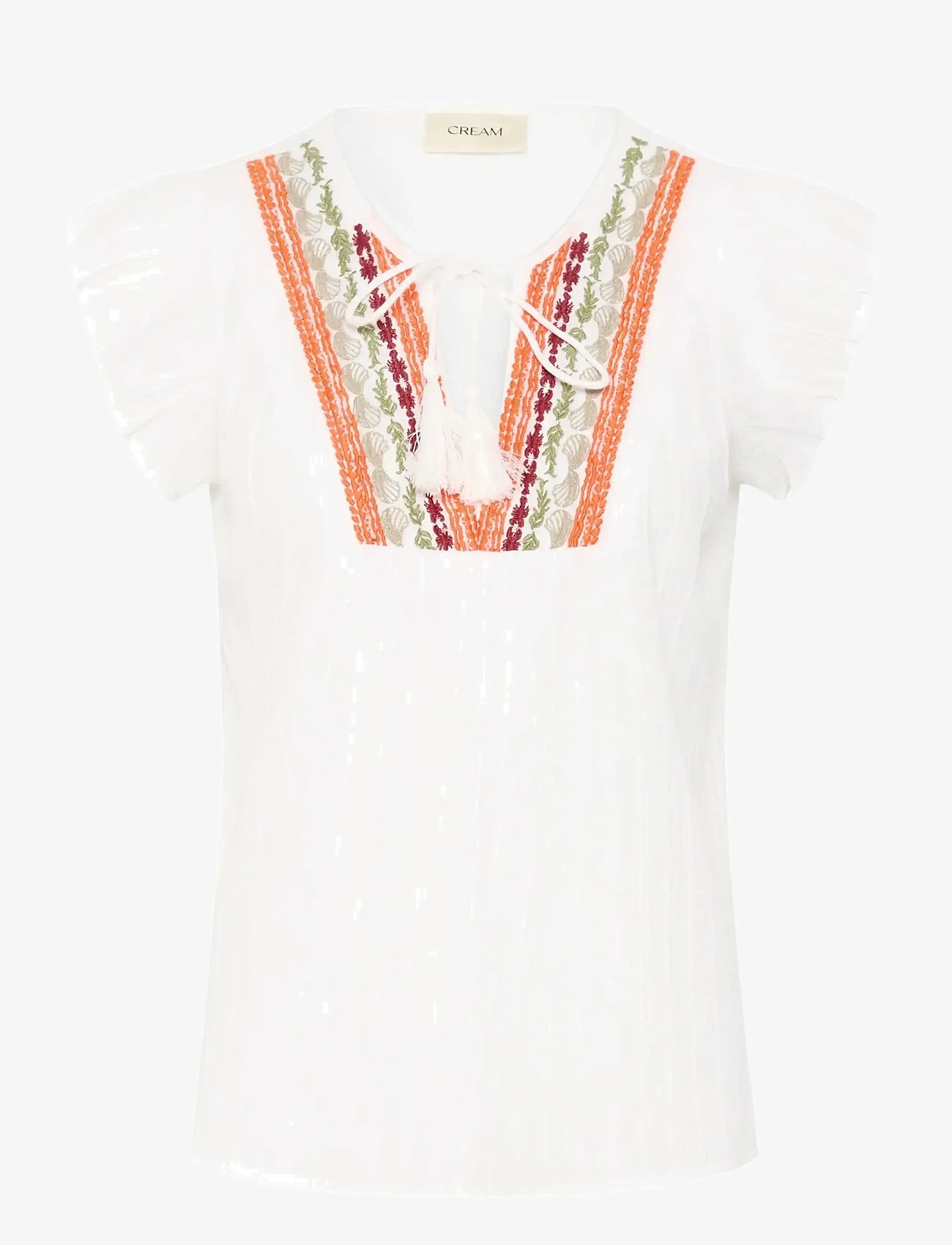 Cream - CRWilja Blouse - kortærmede bluser - snow white - 1
