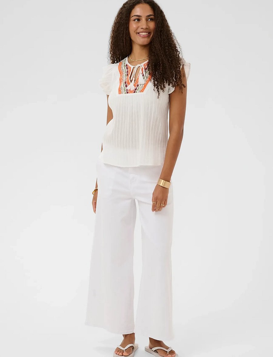 Cream - CRWilja Blouse - short-sleeved blouses - snow white - 3