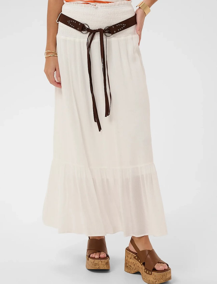Cream - CRAllie Skirt - maksiseelikud - snow white - 3